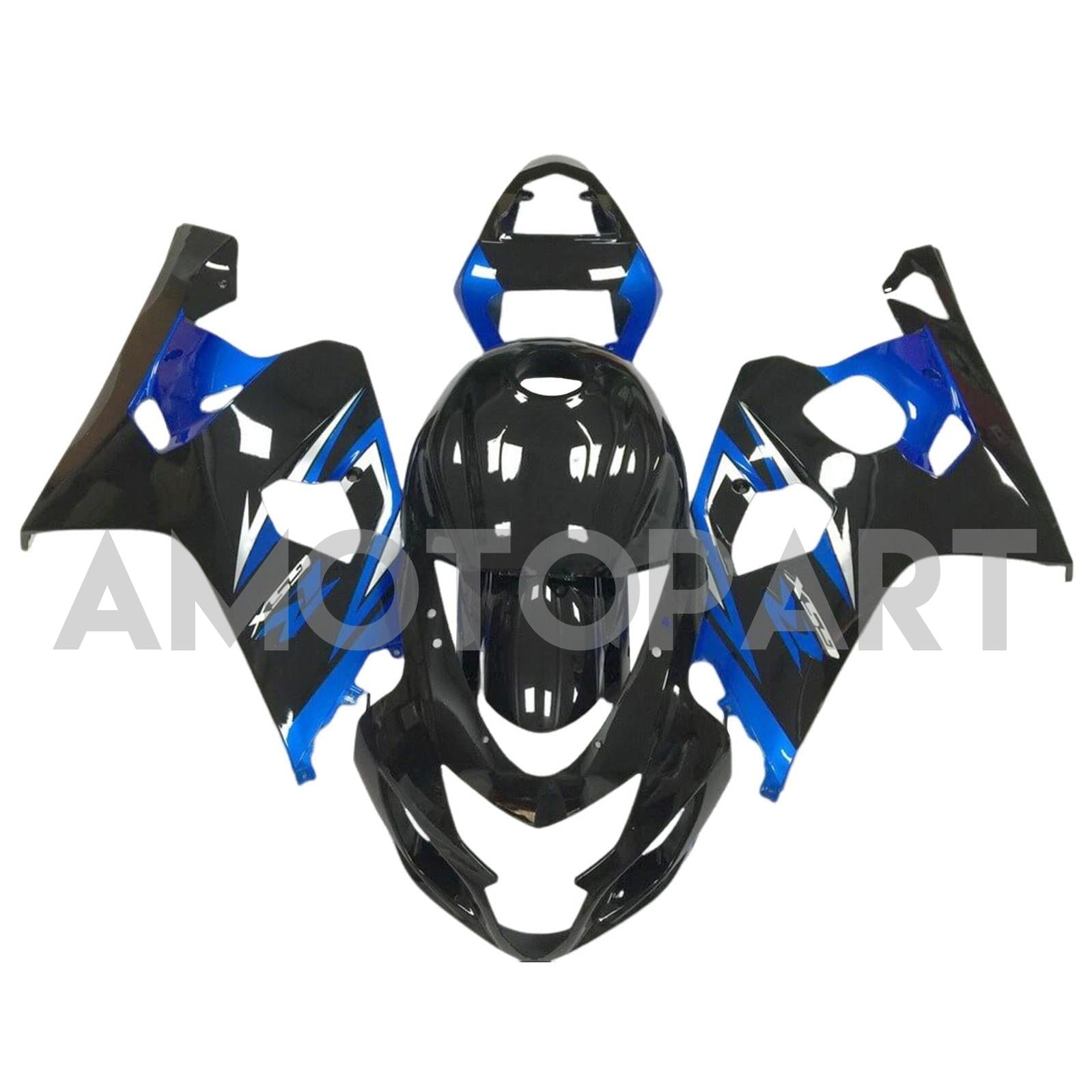 Amotopart 2004-2005 K4 GSXR 600/750 Suzuki Blue & Black Style 6 Fairing Kit