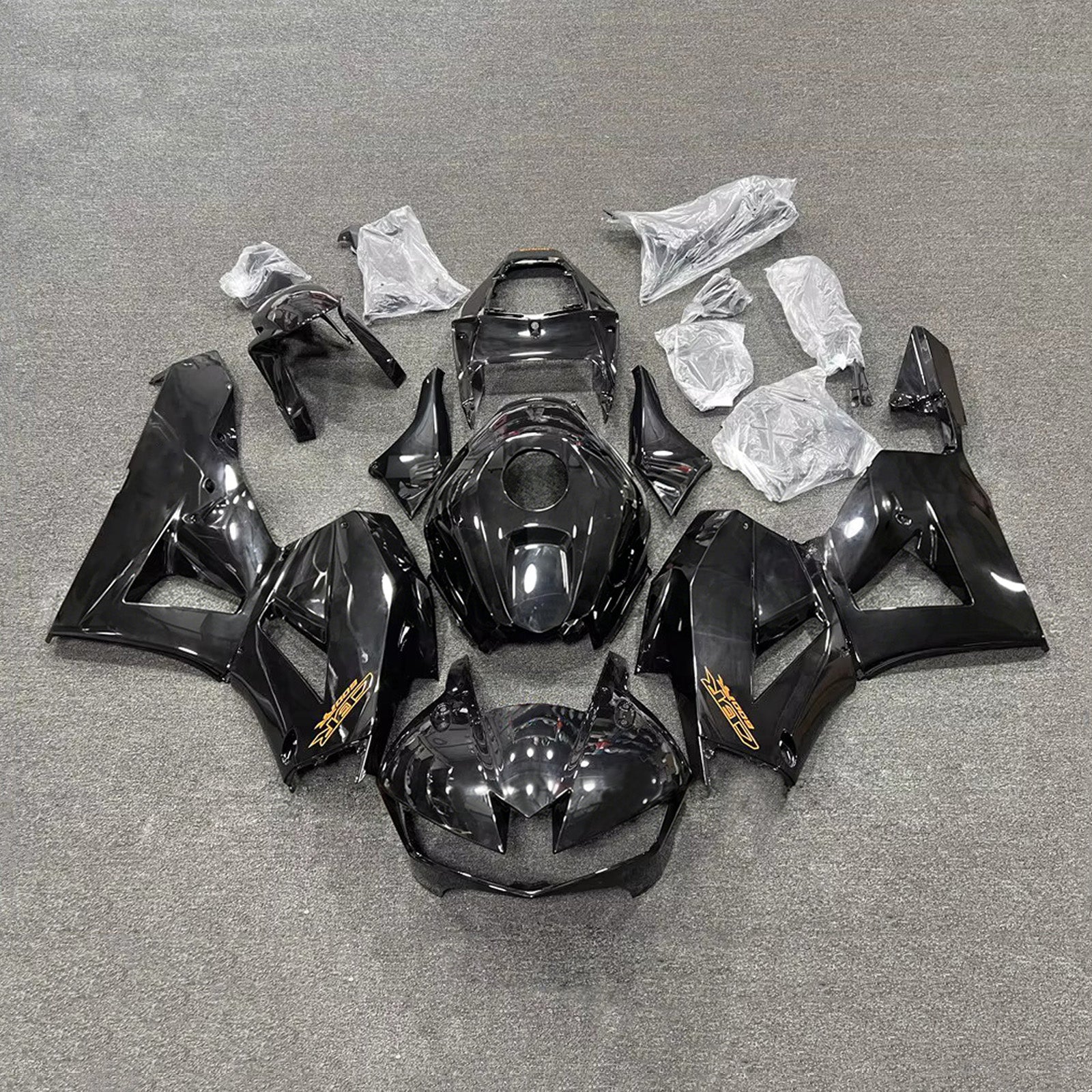 Amotopart 13-26 US ver. & 13-23 European ver. Honda CBR600RR Glossy Black Fairing Kit