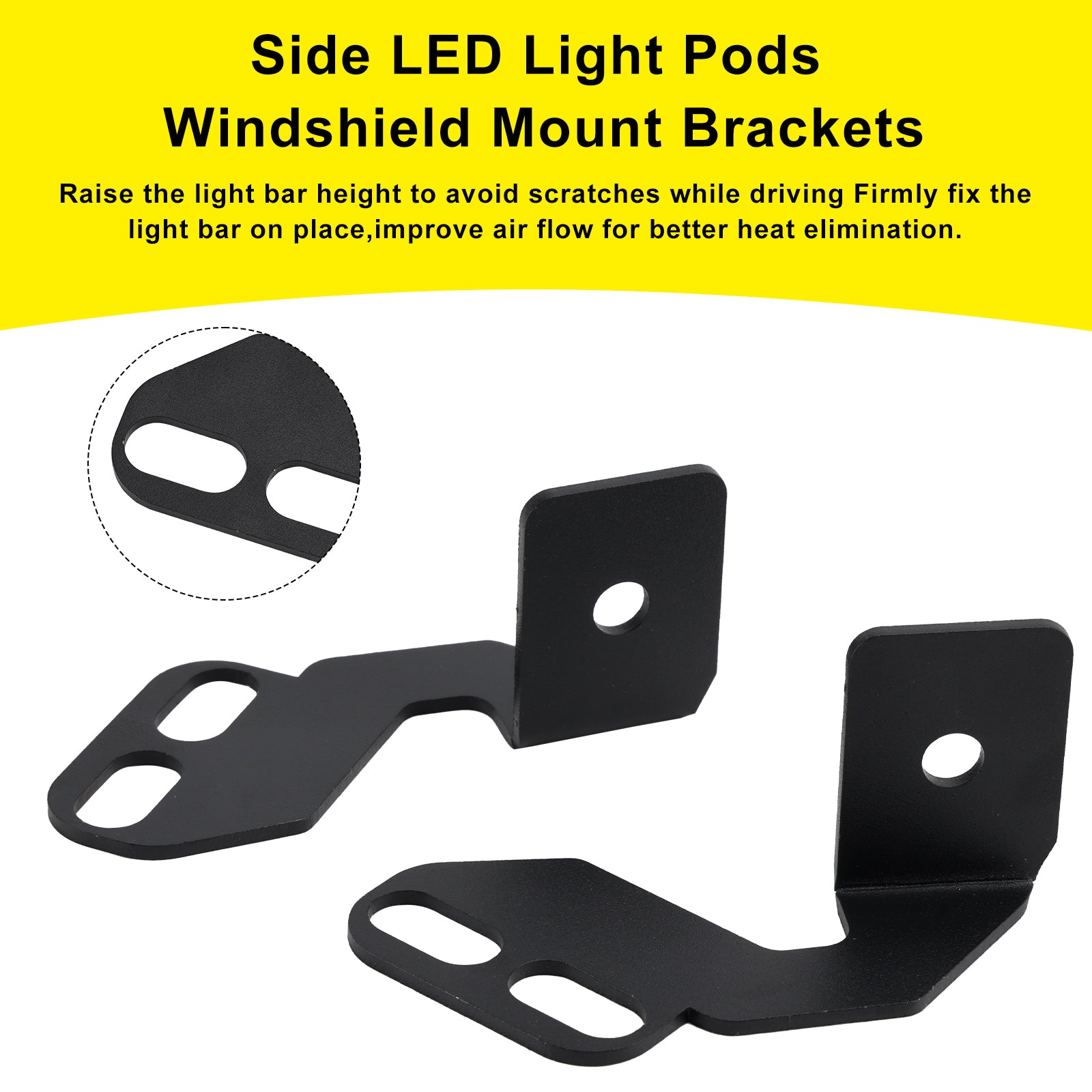 Kawasaki Teryx Teryx4 Side LED Light Pods Windshield Mount Brackets