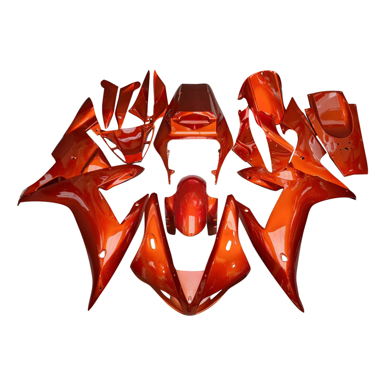 Amotopart 2002-2003 Yamaha YZF-R1 Orange Fairing Kit
