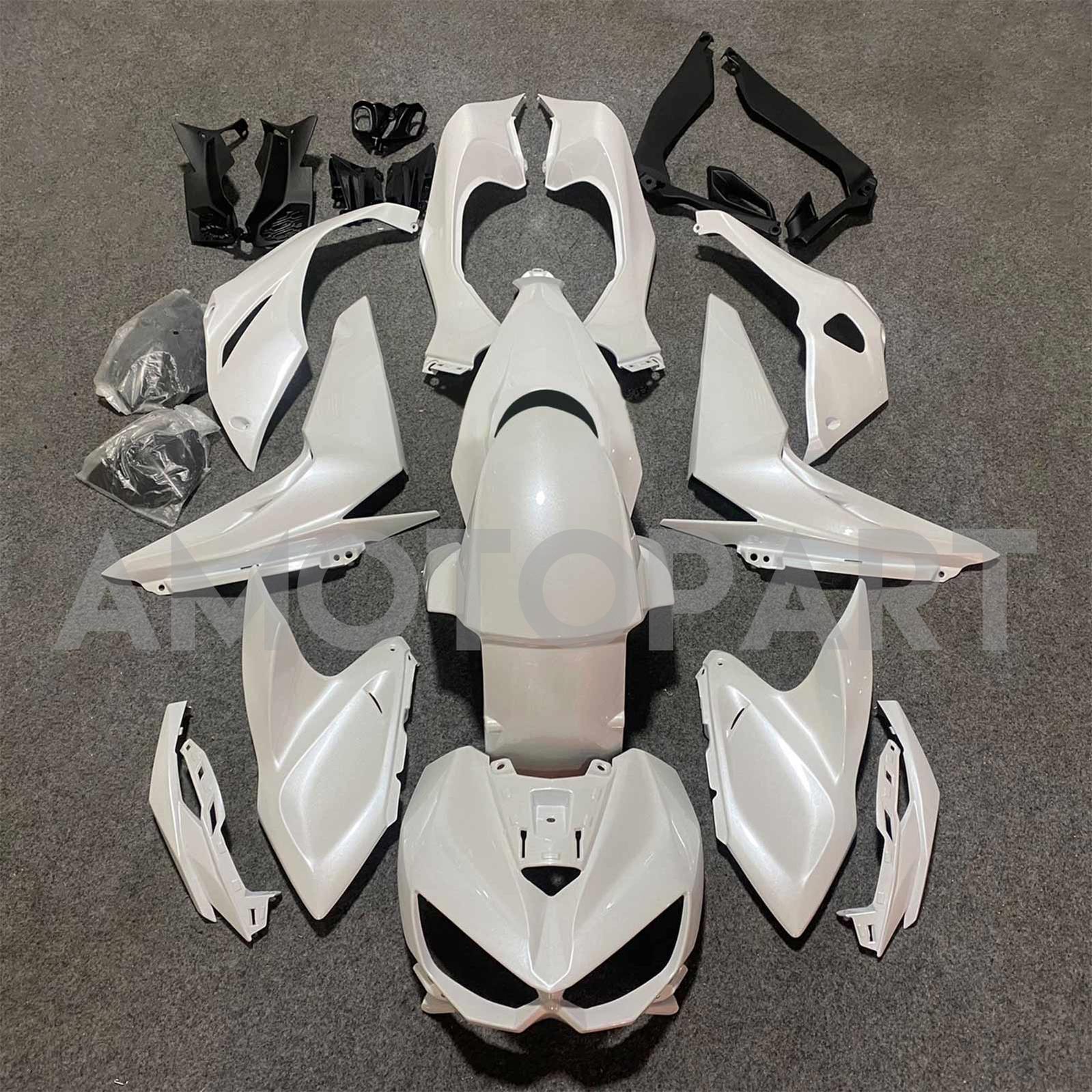Amotopart 2014-2017 Z1000 Kawasaki Pearl White Fairing Kit
