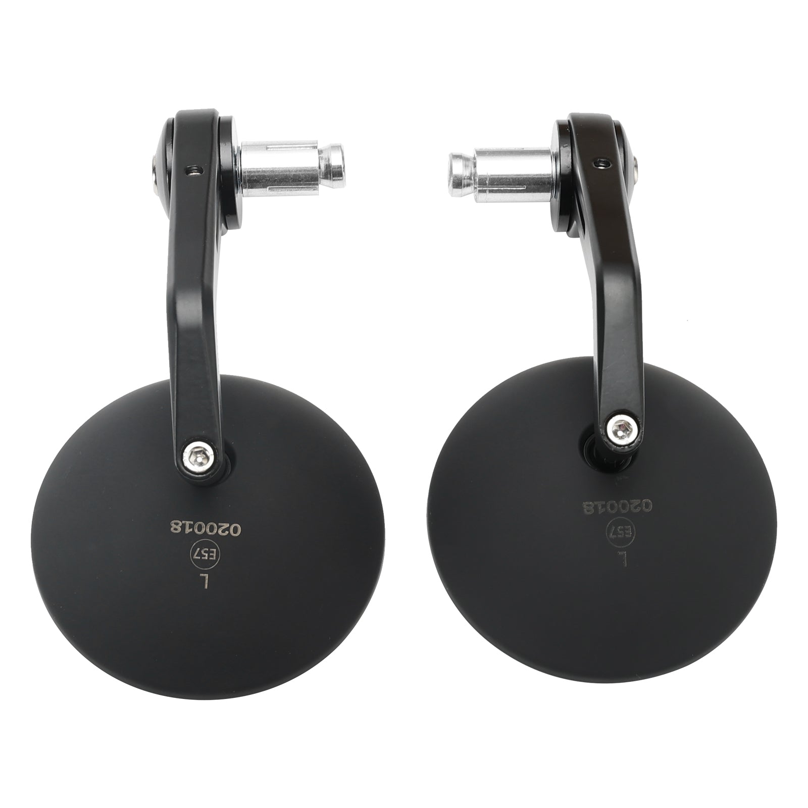 Nye CNC aluminium runde svarte endespeil Cafe Racer Scrambler Par 7/8"