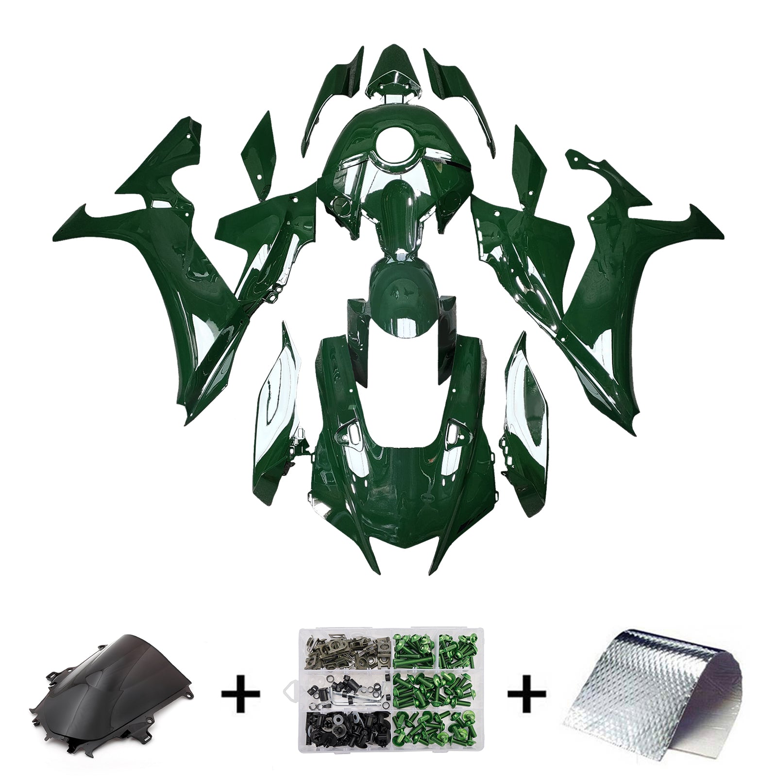 Amotopart 2020-2025 Yamaha YZF-R1 Dark Green Fairing Kit