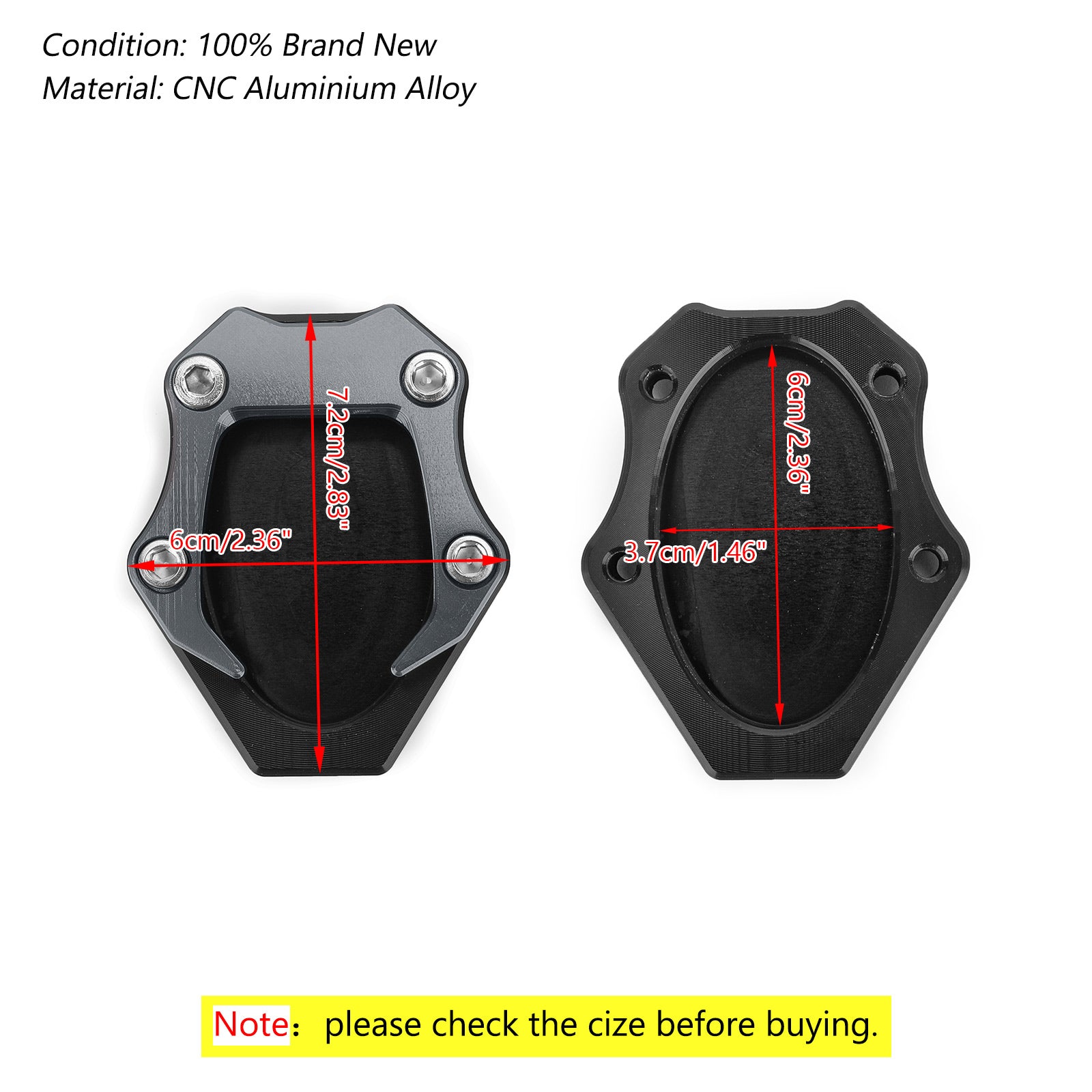 2018 Kawasaki 18 Ninja 400 250
Kickstand Side Stand Plate Extension Pad Titanium