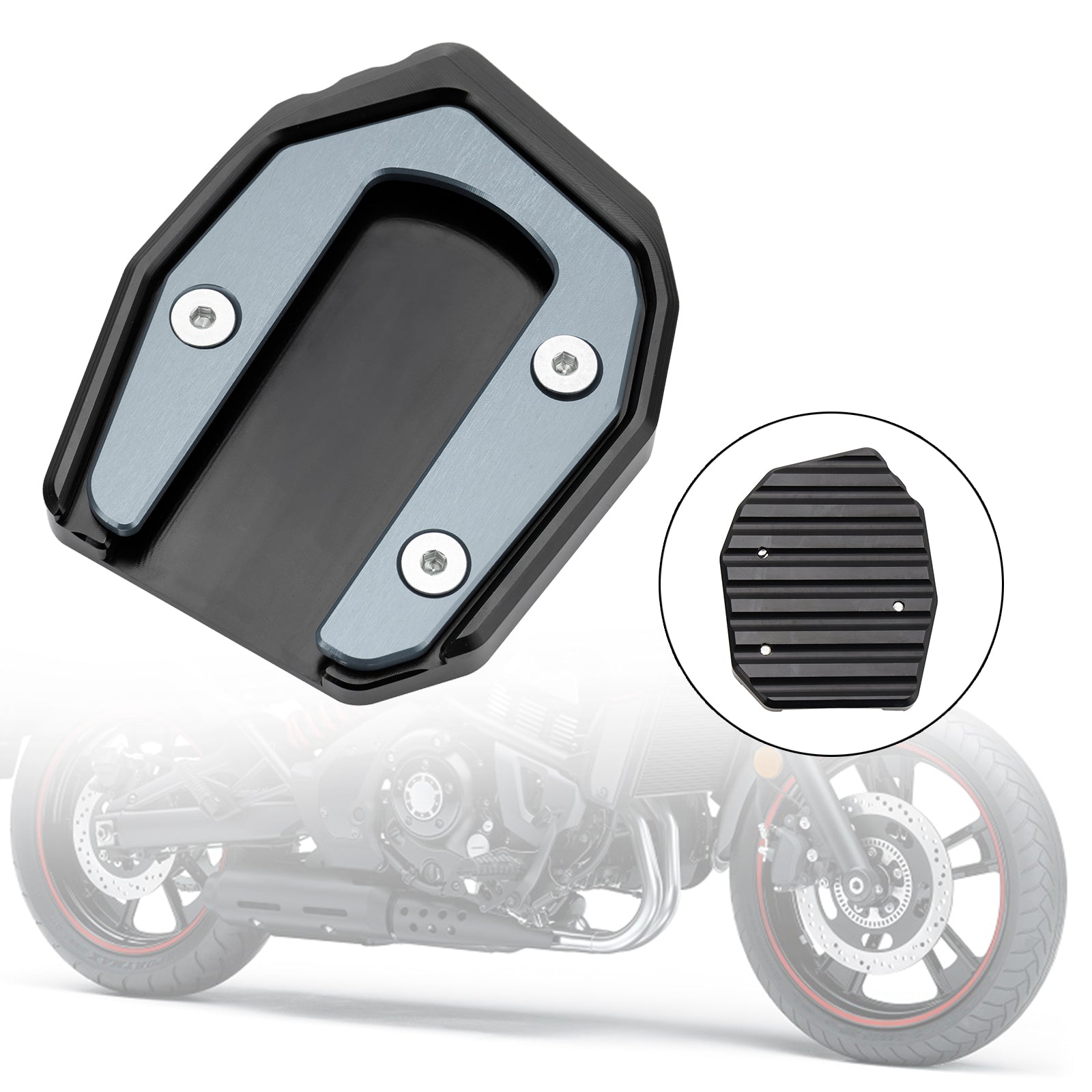 Almohadilla de placa ampliada con soporte para Kawasaki Vulcan S 650 VN650 2015-2021