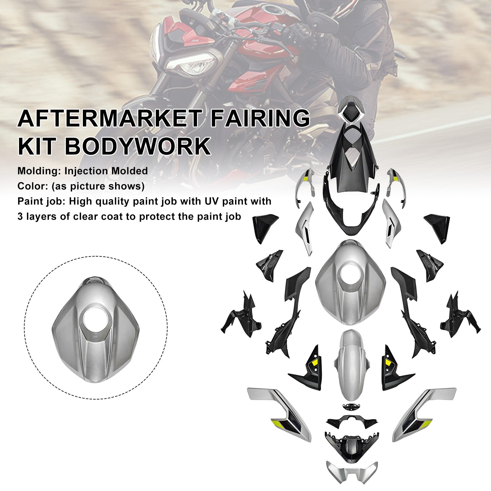 Amotopart 2023–2025 Triumph Street Triple 765 R/RS Verkleidungsset-Kollektion