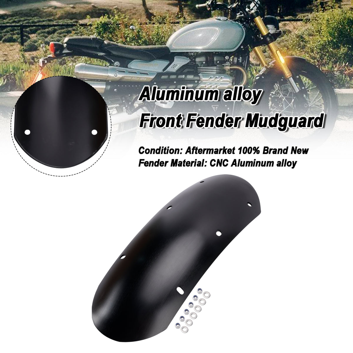 2026-2027 Street Scrambler 900 Aluminum alloy Front Mudguard