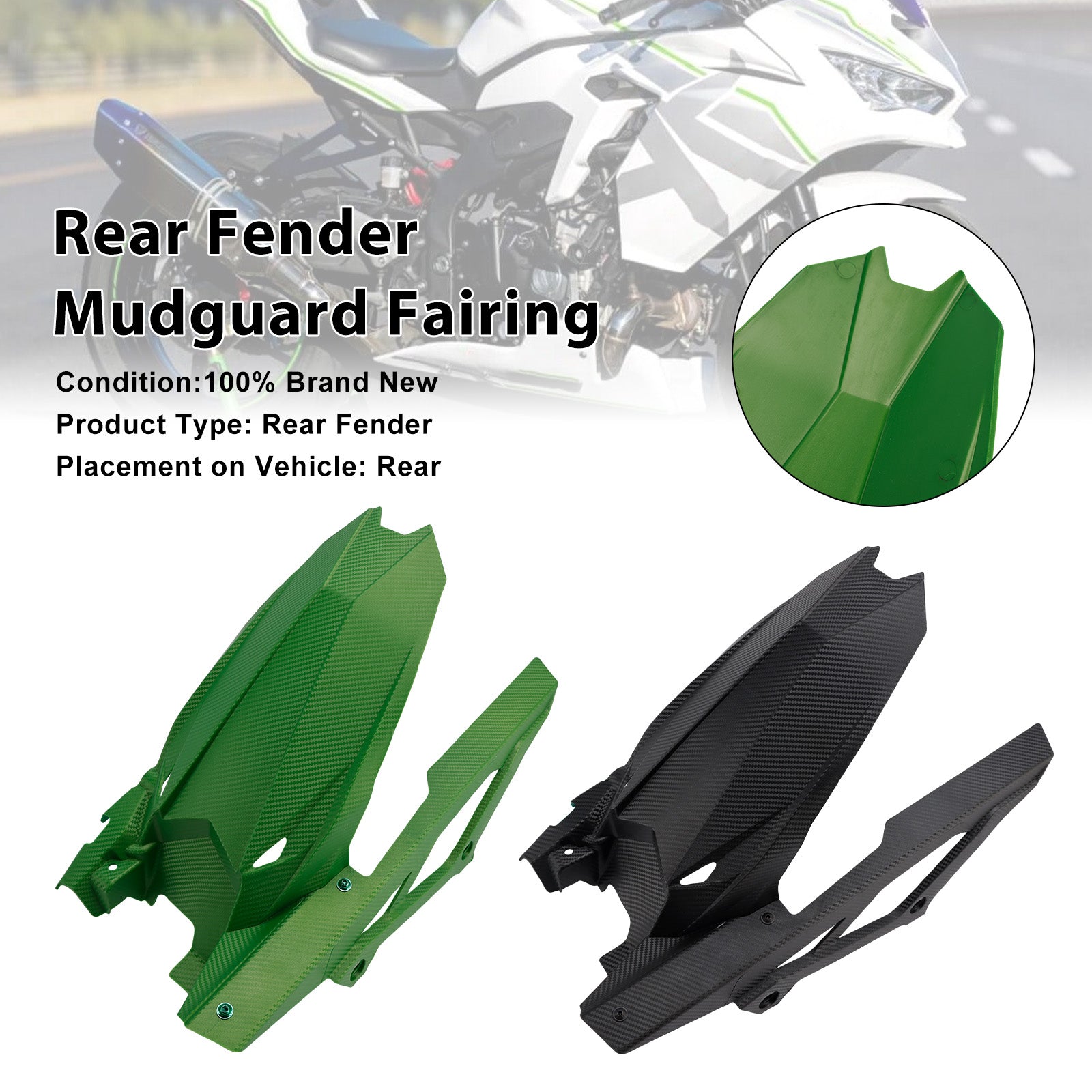 2020-2025 Kawasaki ZX-25R ZX-4R ZX-4RR Rear Fender Mudguard Fairing