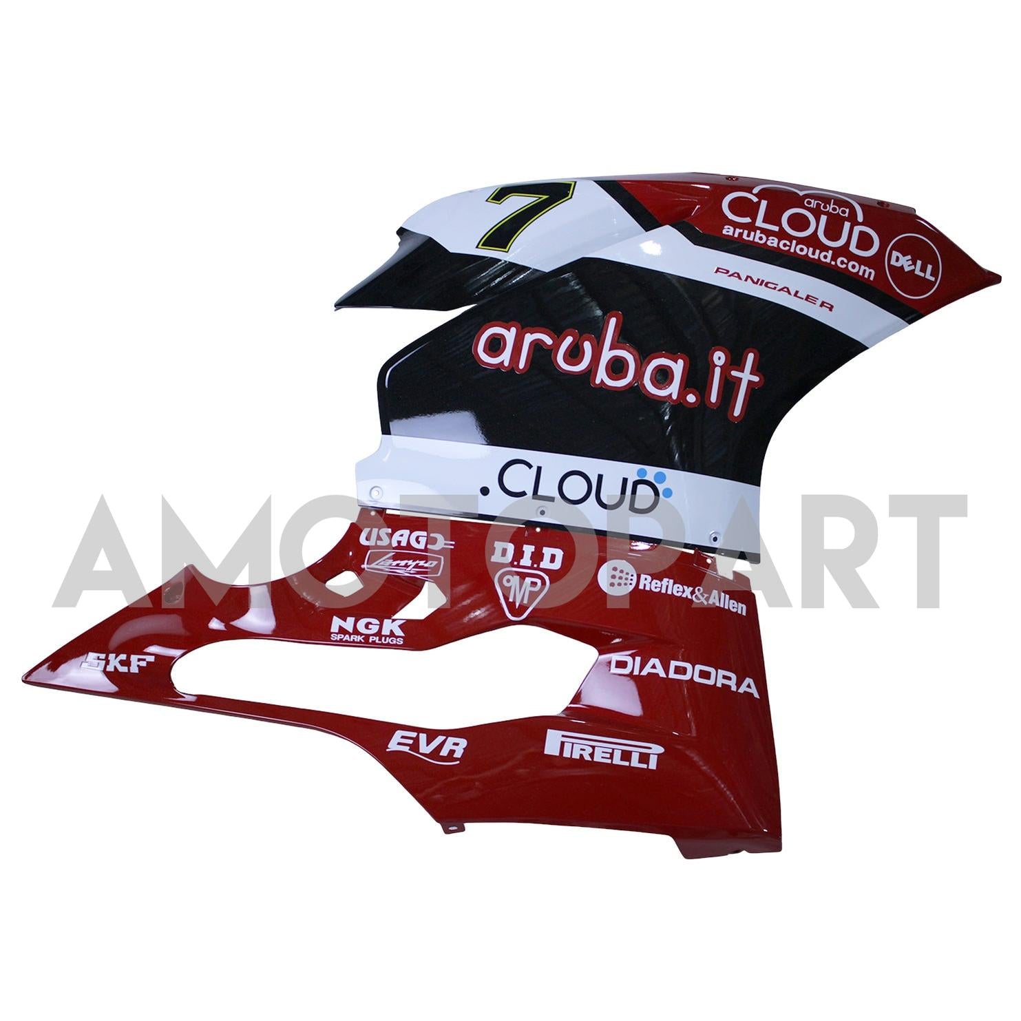 Amotopart 2015-2020 Ducati 959 White Red Black Fairing Kit