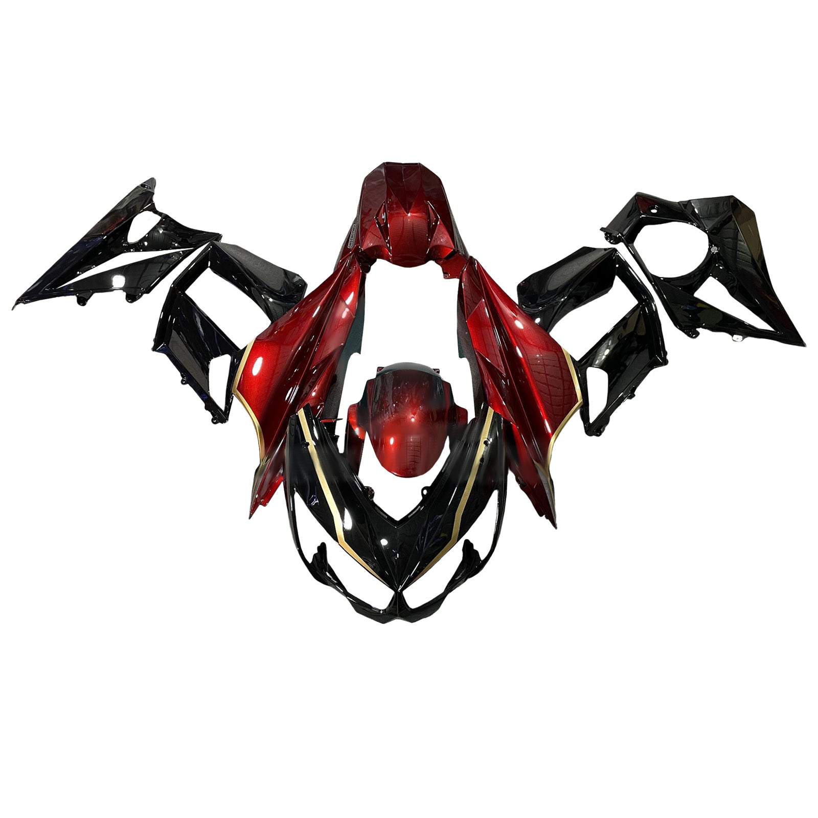 Amotopart 2010-2013 Kawasaki Z1000 Red Black Fairing Kit