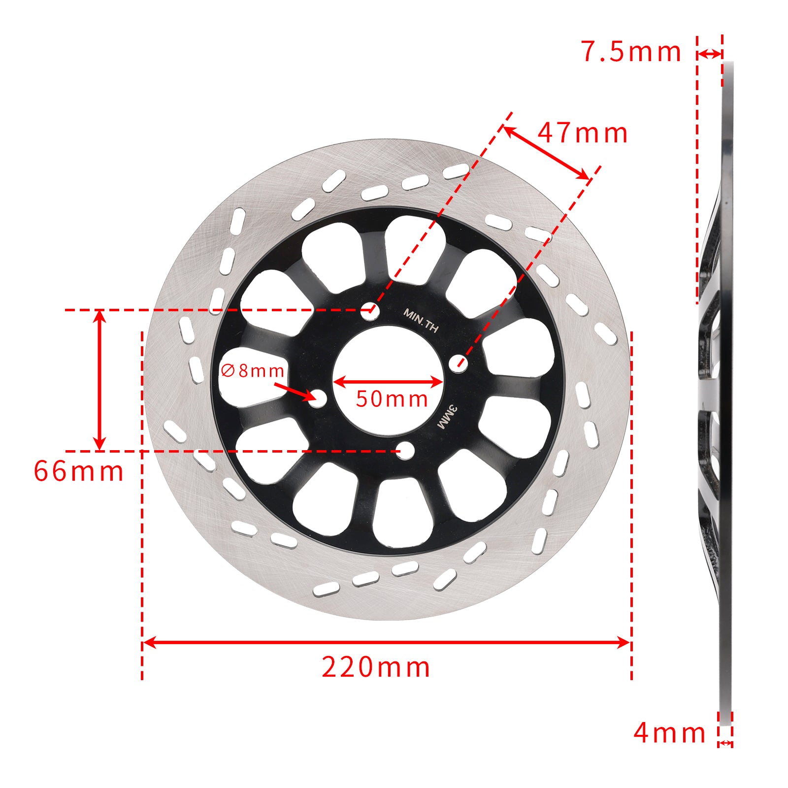 Suzuki Gn 125 Nf41a Gn125 Tu 125 Gs 125 220mm Front Brake Rotor Disc