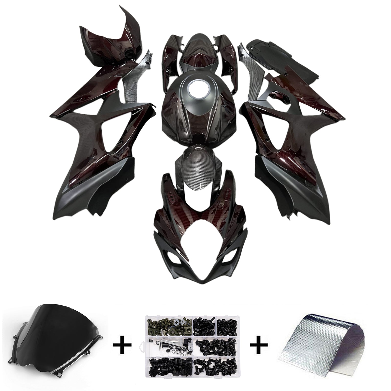 Amotopart 2007-2008 Suzuki GSXR1000 Carbon Fiber Pattern Fairing Kit