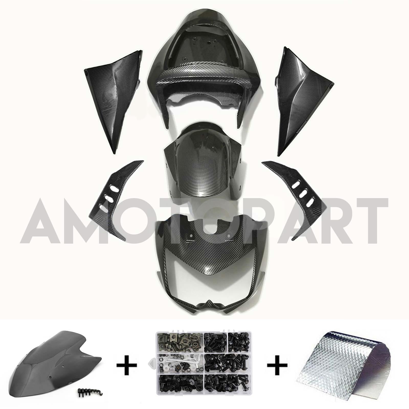 Amotopart 2003-2006 Z1000 Kawasaki Carbon Fiber Black Fairing Kit