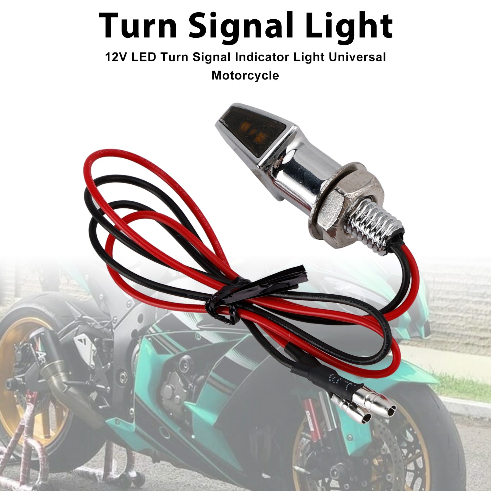 Universal MotorCycle 12V LED Turn Signal Indicator Light 8mm
