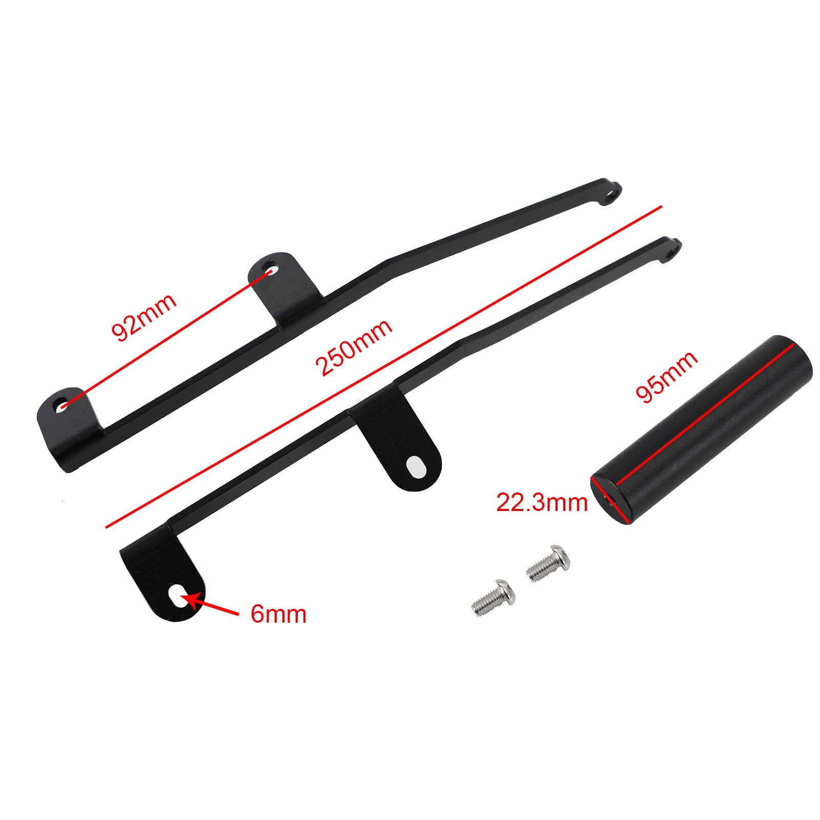 16-20 Honda NC750x Black Balling Bracket Mount Smartphone/GPS Porte