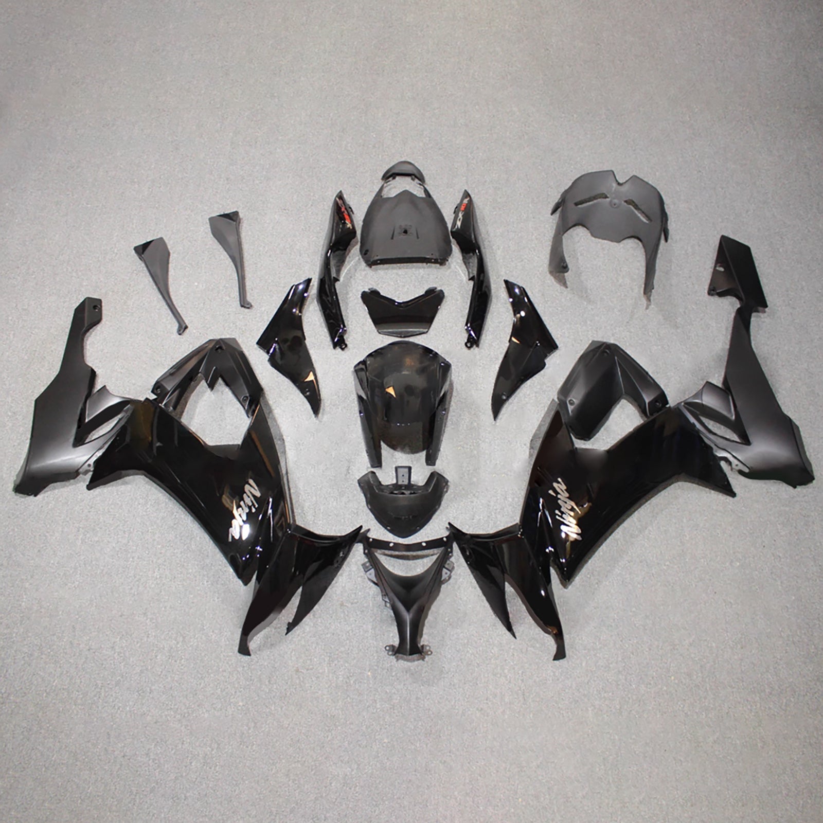 Amotopart 2008-2010 Kawasaki ZX10R Glossy & Matte Black Fairing Kit