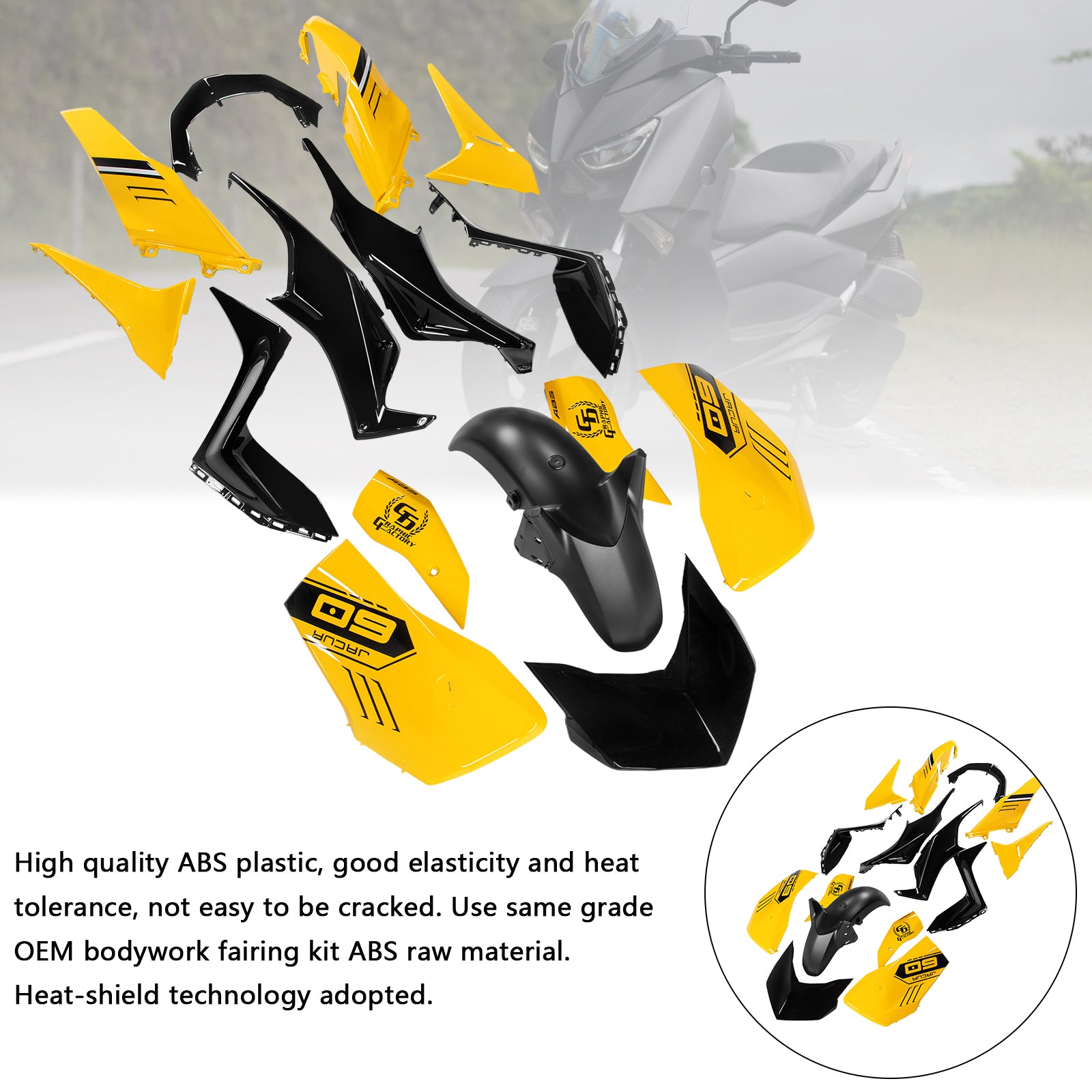 Amotopart 2023-2024 Yamaha x Max 300 Kit de carénage