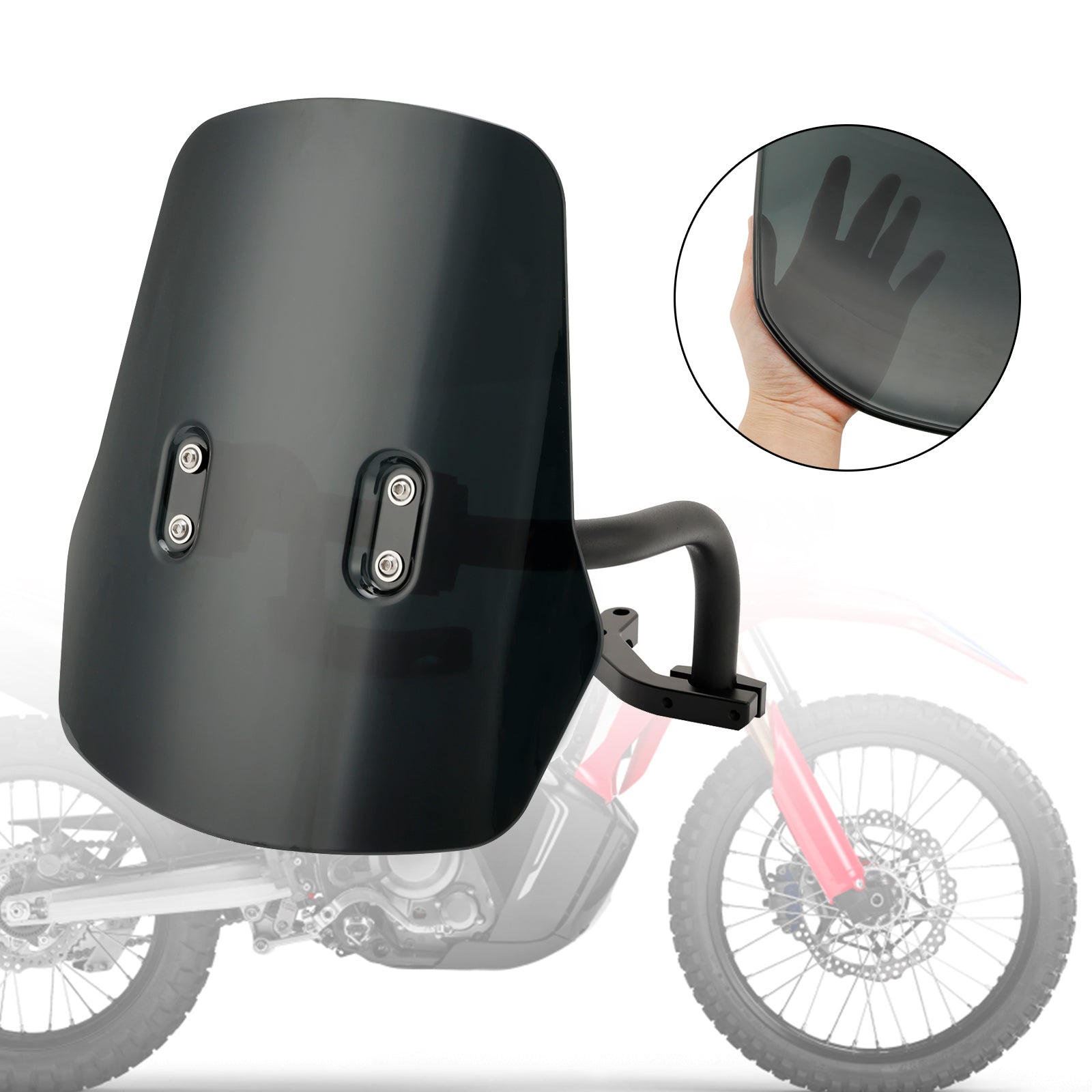 Windshield WindScreen + Bracket fit for HONDA CRF250L/S CRF250M CRF300L Monkey 125 MSX125 21-24