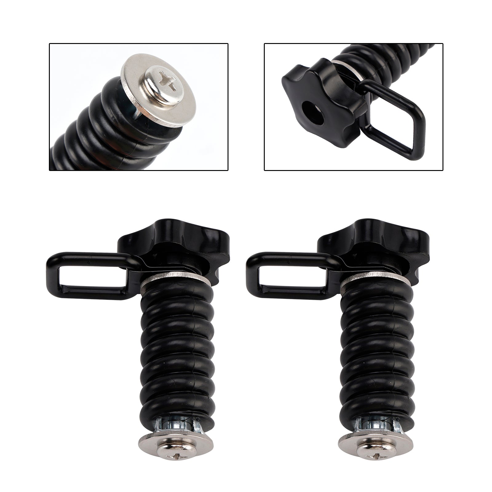 Polaris Rzr 570 800 900 1000 Pair Tie Down Anchor With D-Ring 1" Black