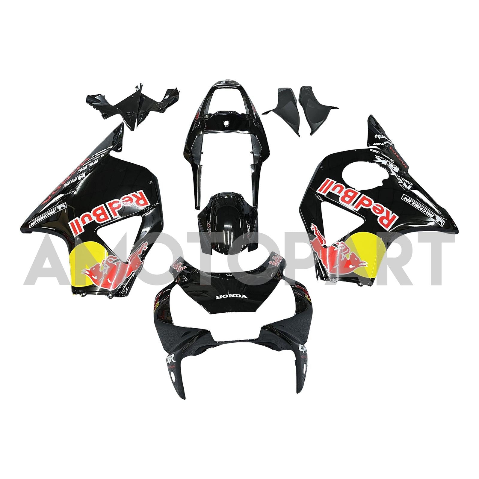 Amotopart 2002-2003 Honda CBR954 Black Yellow Fairing Kit