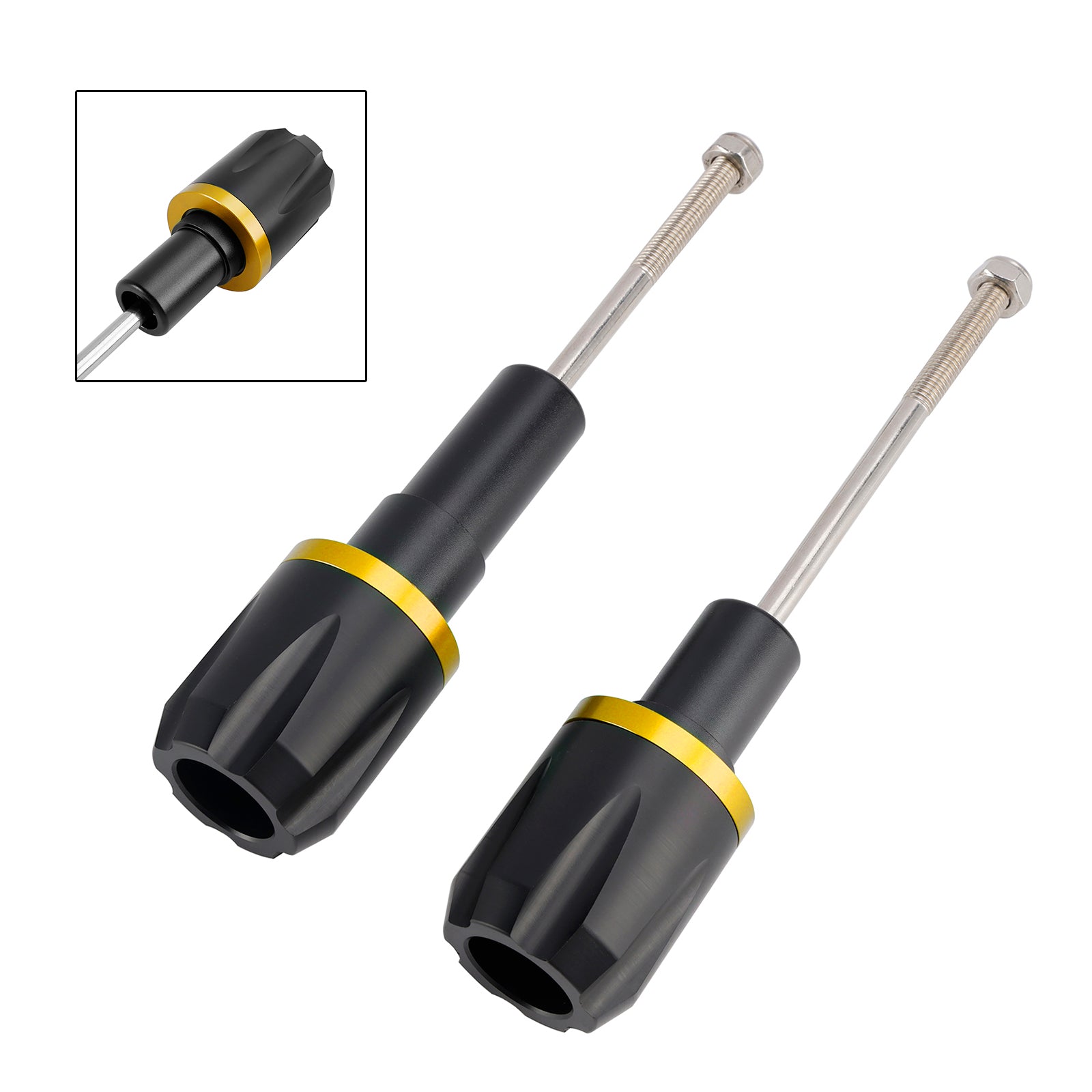 2017-2023 Kawasaki Ninja 650 Aluminum Frame Crash Slider Protection Gold