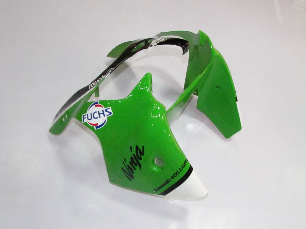 Amotopart 2000-2002 Kawasaki ZX6R 636 2005-2008 Kawasaki ZZR600 Green Black White Fairing Kit