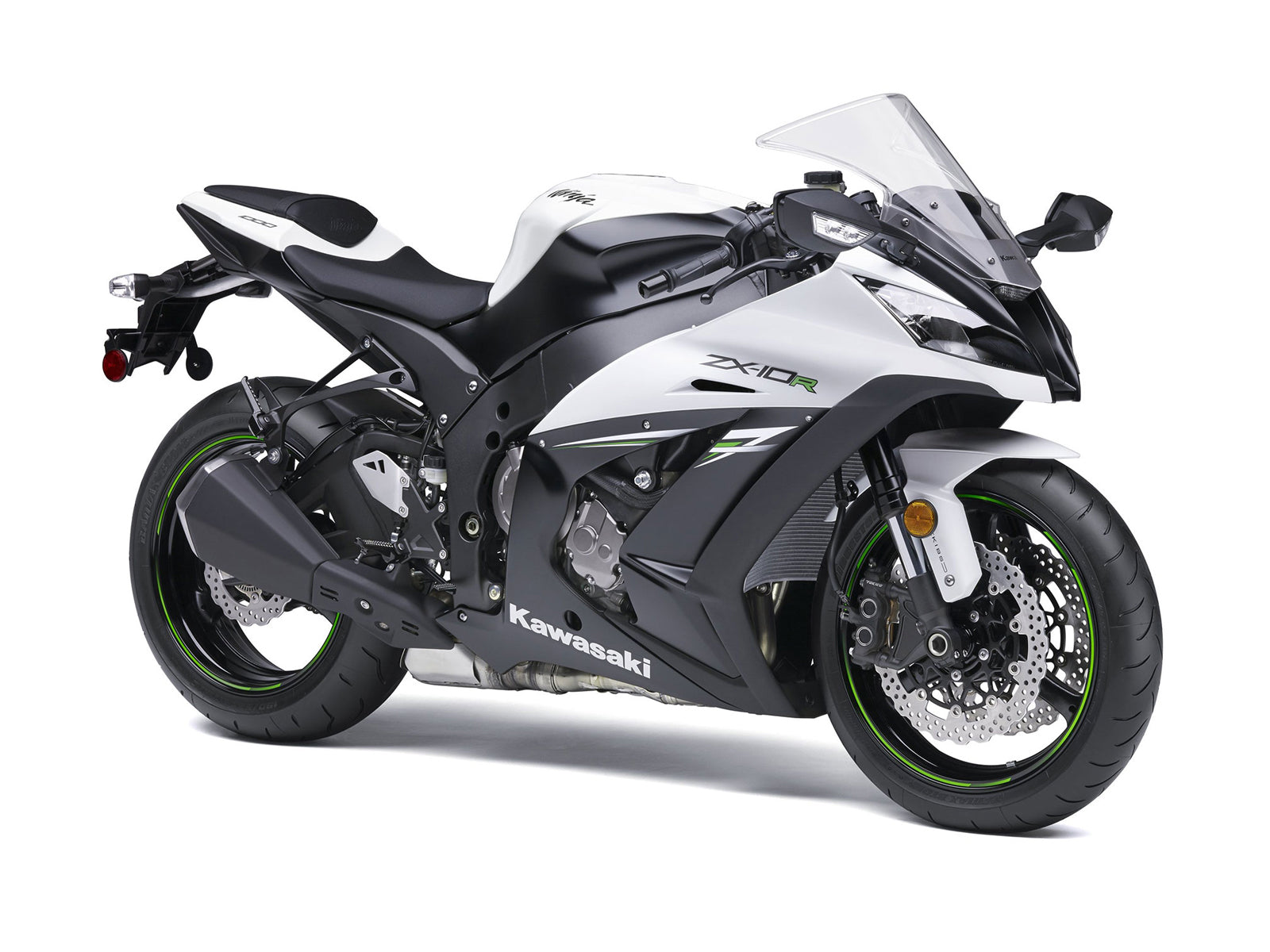 Amotopart 2011-2015 Kawasaki ZX10R White Black Fairing Kit