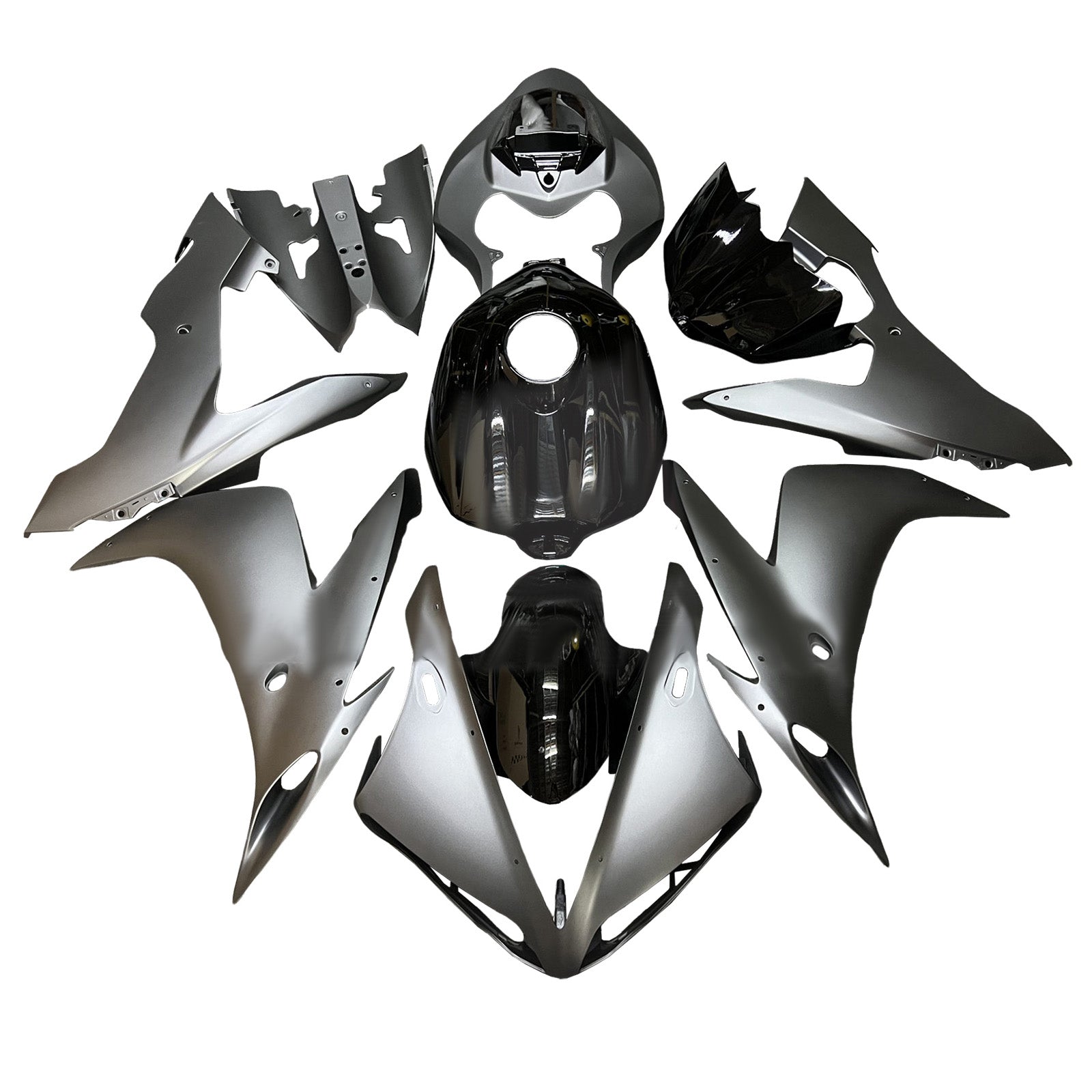 Amotopart 2004-2006 Yamaha YZF-R1 Grey Black Fairing Kit