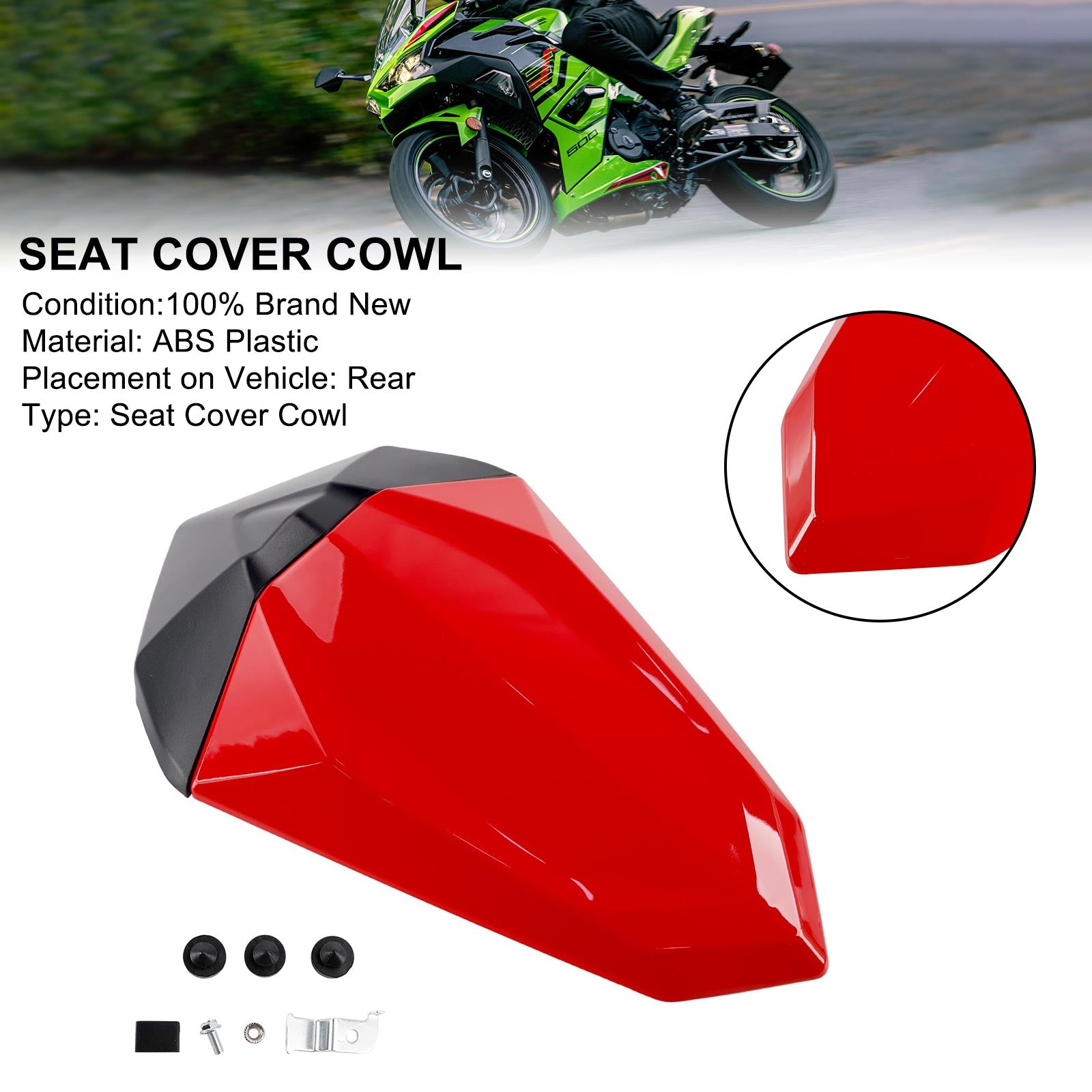 24-25 Kawasaki Ninja 500 EX500R Z500 Tail Rear Seat Fairing Cowl