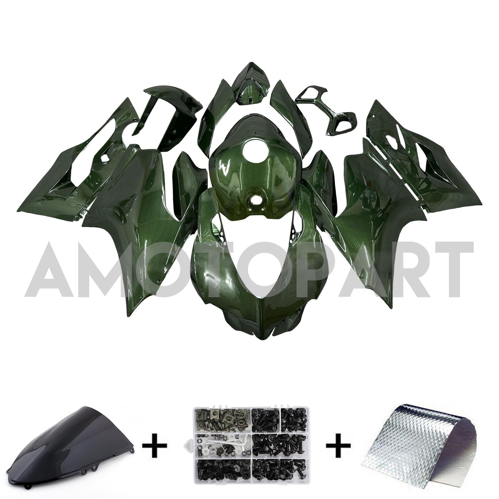 Amotopart 2012-2015 Ducati 1199/899 Glossy Dark Green Fairing Kit