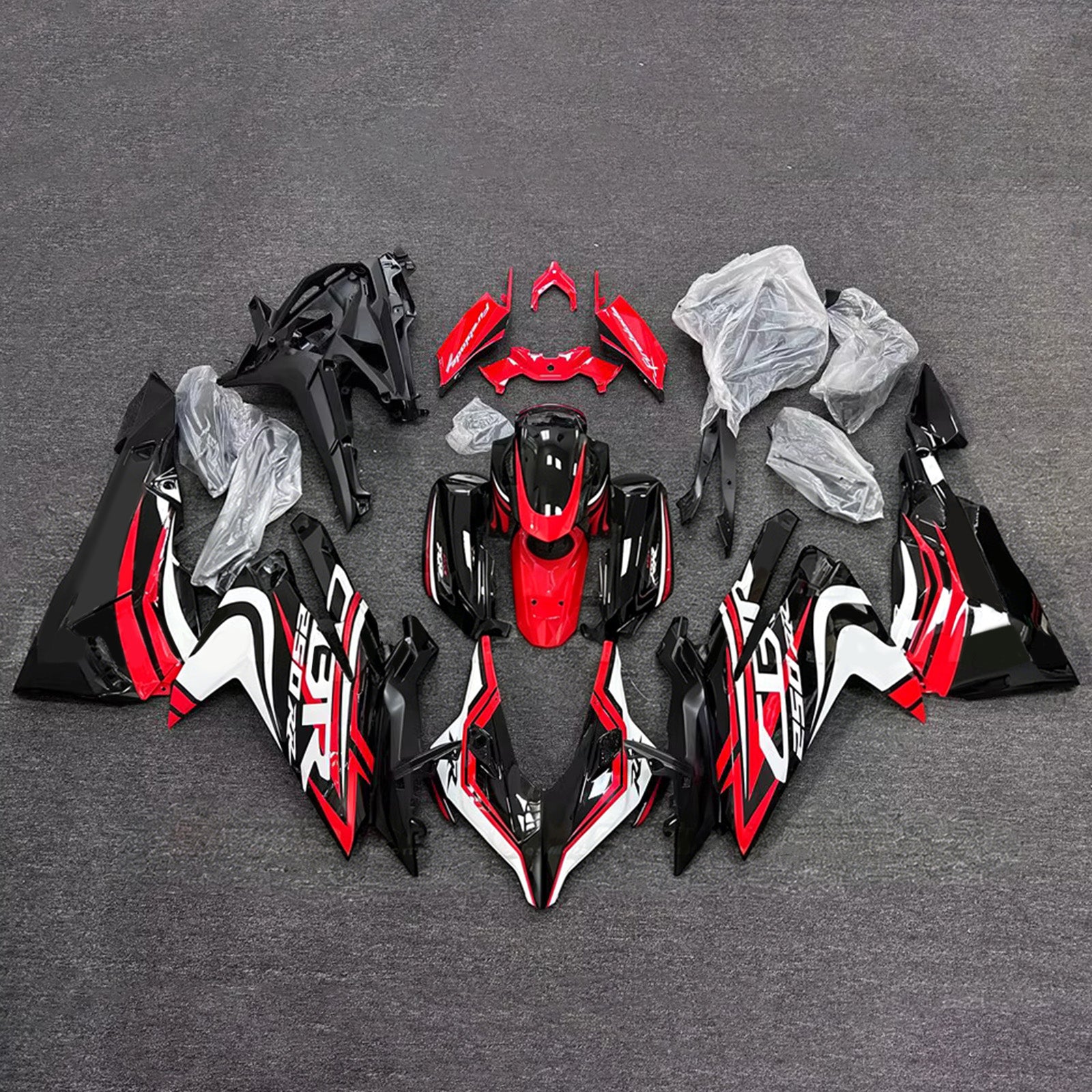 Amotopart 2023-2024 Honda CBR250RR sort/rød kåbesæt