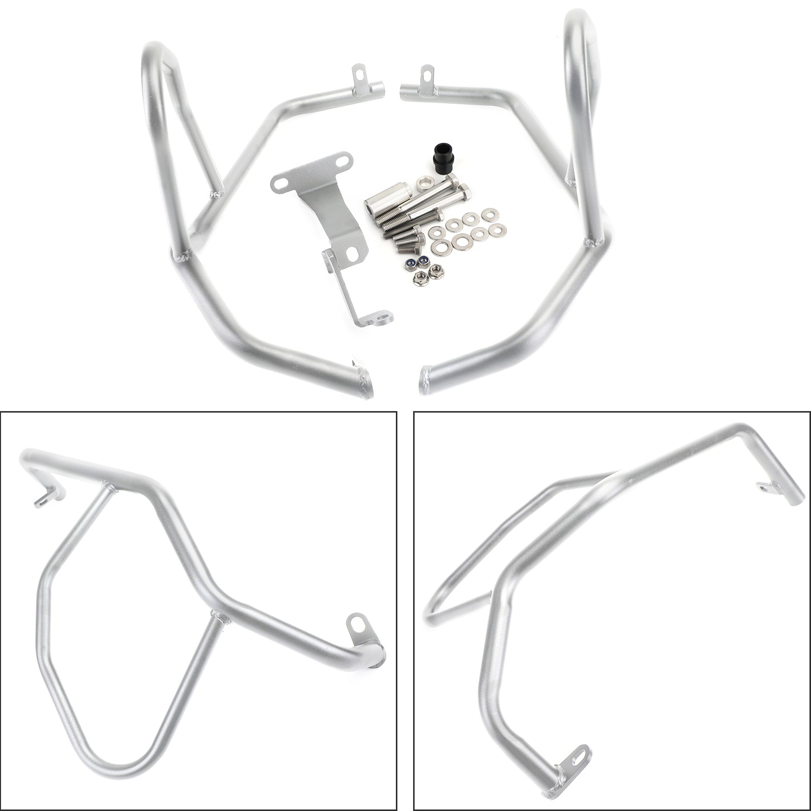 18-22 BMW F850GS Upper Crash Bars Engine Guards Silver