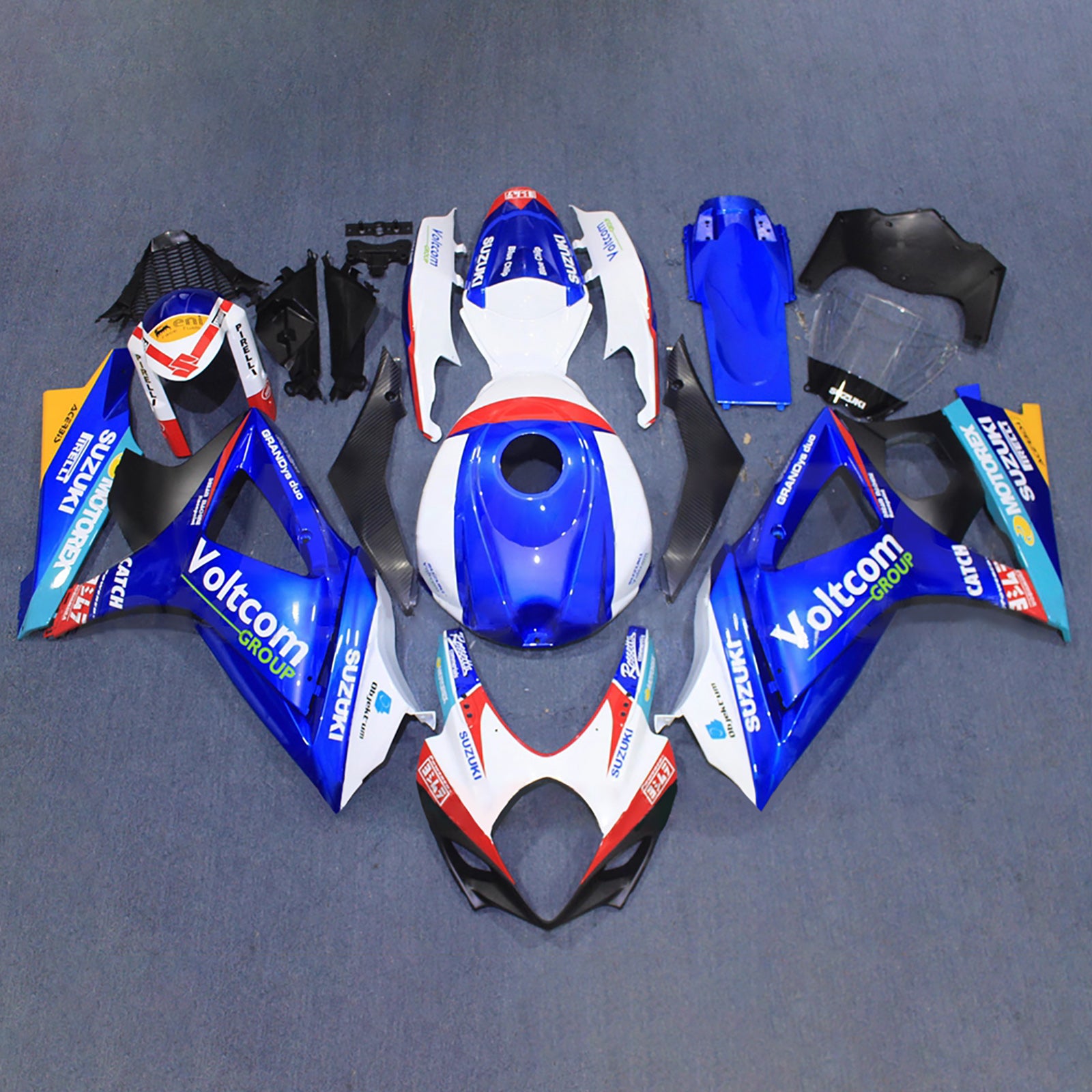 Amotopart 2007-2008 Suzuki GSXR1000 Blue White Red Fairing Kit