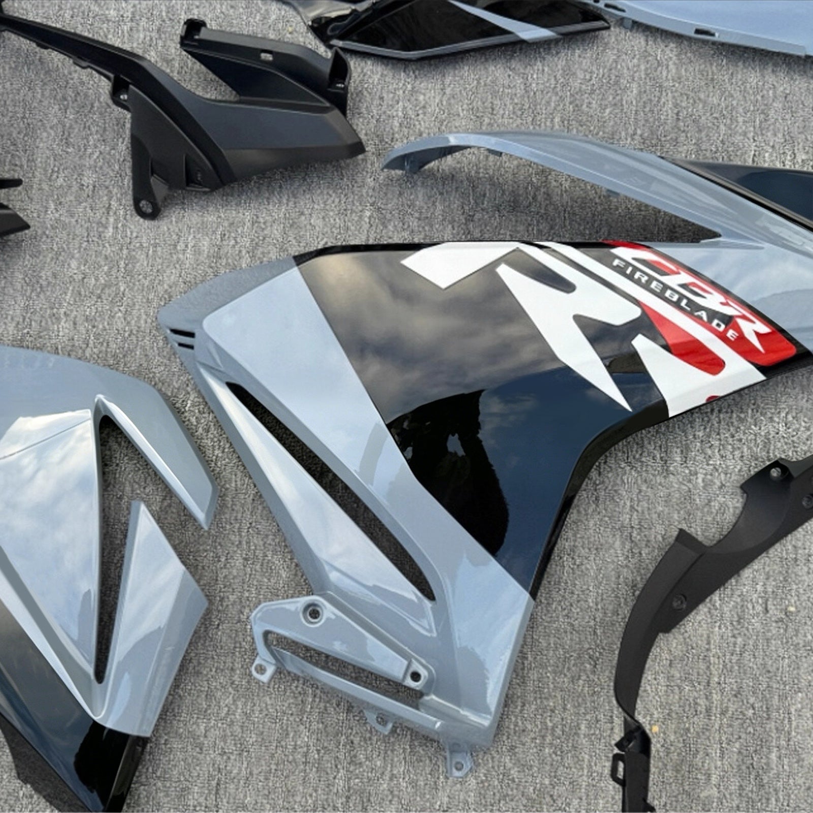 Amotopart 2022-2023 ホンダ CBR500R グレー/ブラック フェアリングキット
