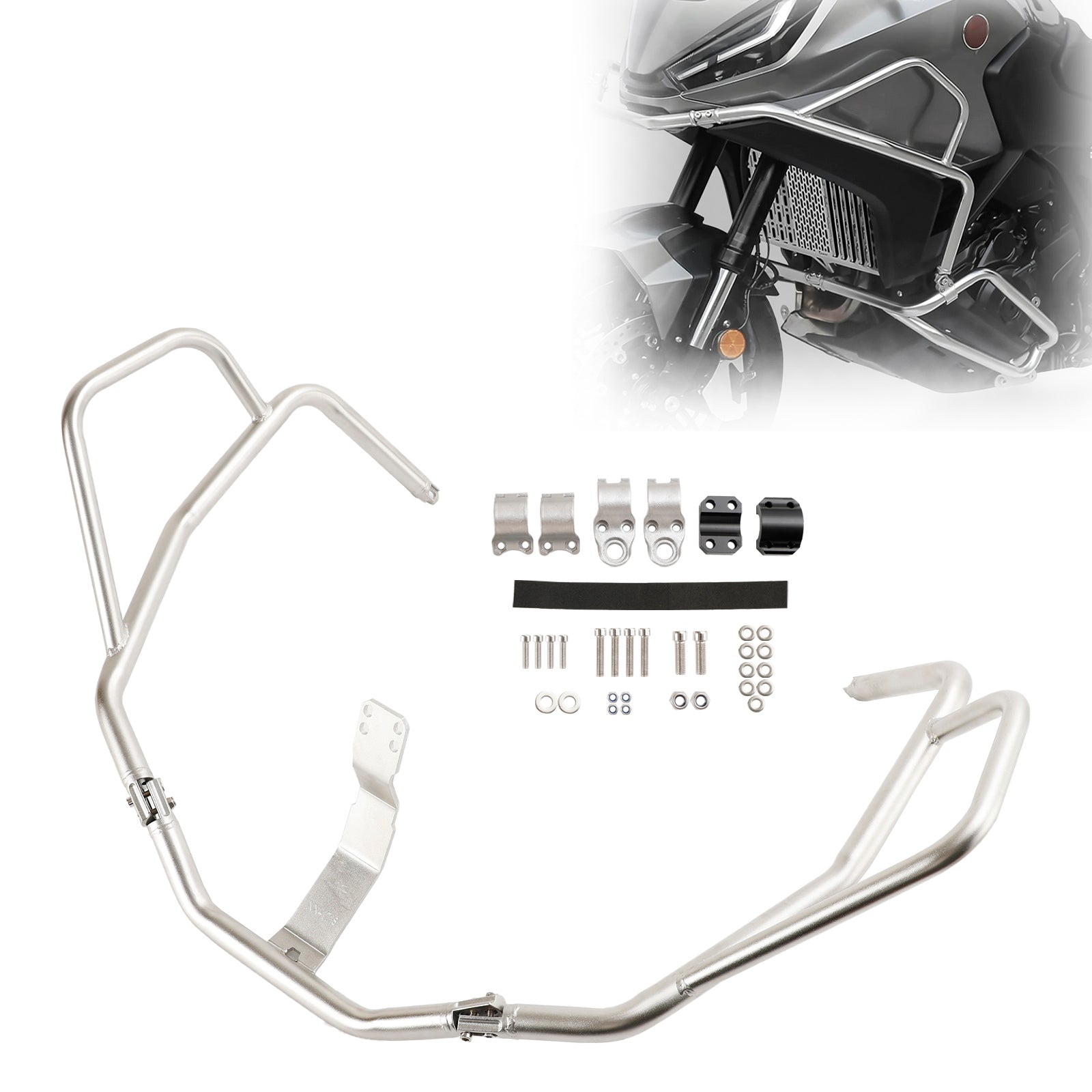 Crashbalk bovenste motorbeschermer stalen frame zilver zilver voor Honda NT 1100 2022