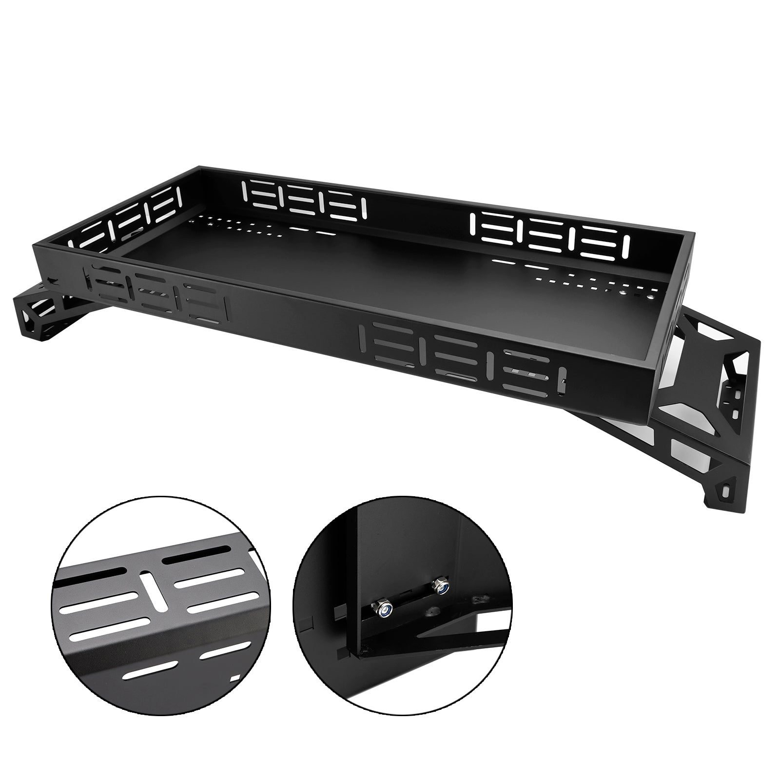 Universal Utv Raised Metal Full-Bed Rack Steel For Polaris Ranger 900 Xp General