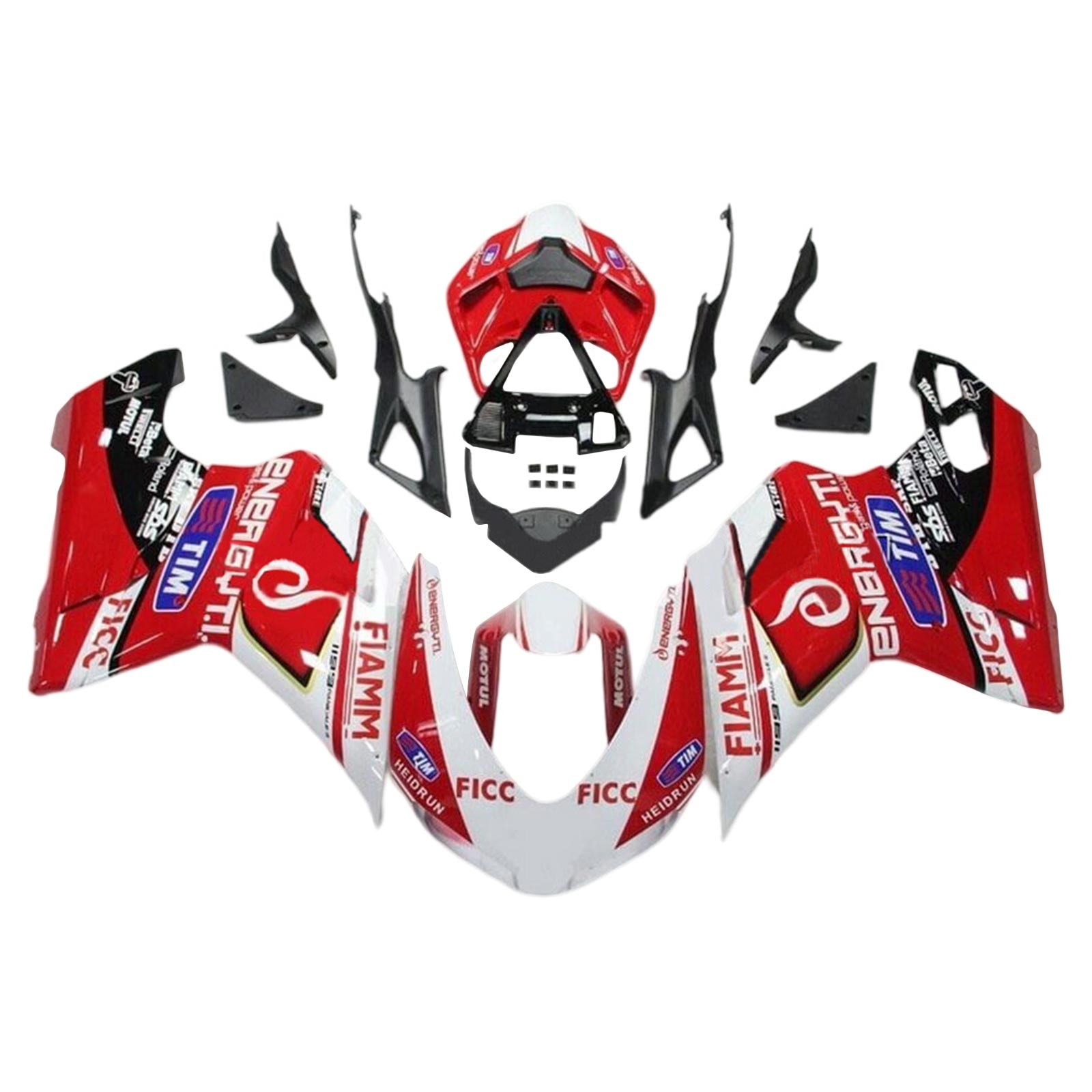 Amotopart 2015-2020 Ducati 959 Red White Style 1 Fairing Kit
