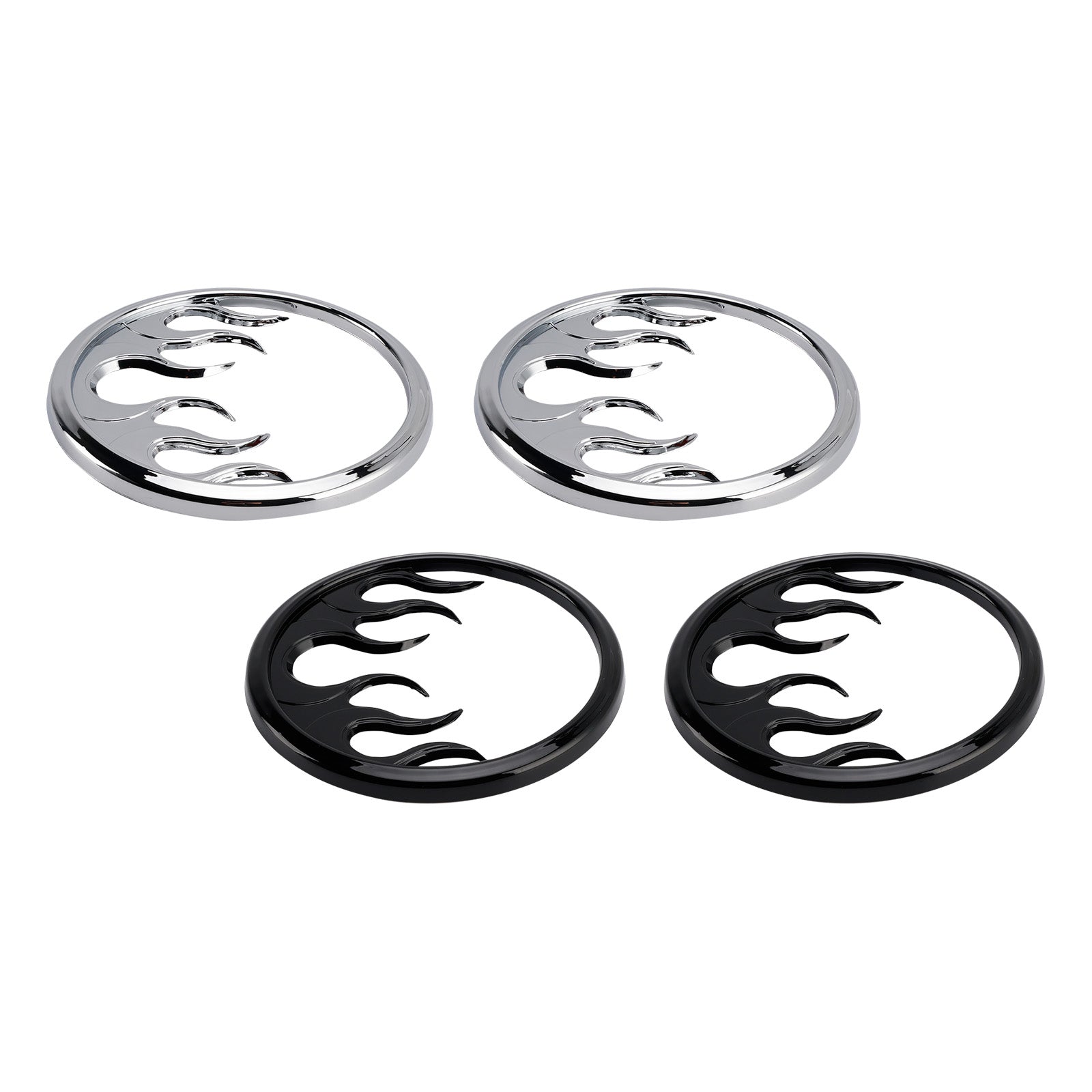 Touring Electra Glide Ultra Classic Flame Speaker Grills Accent Trim Cover