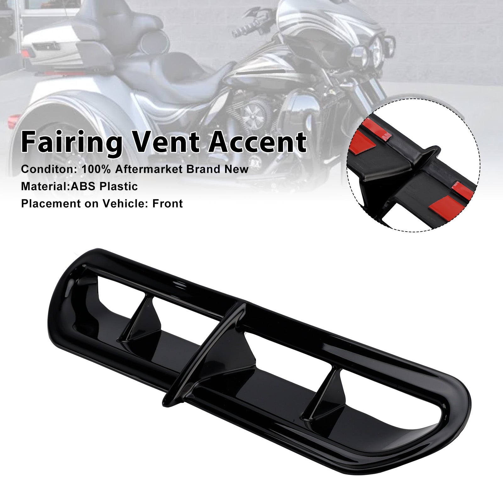 2014-2022 Touring Electra Street Trike Glide Ultra Fairing Vent Accent