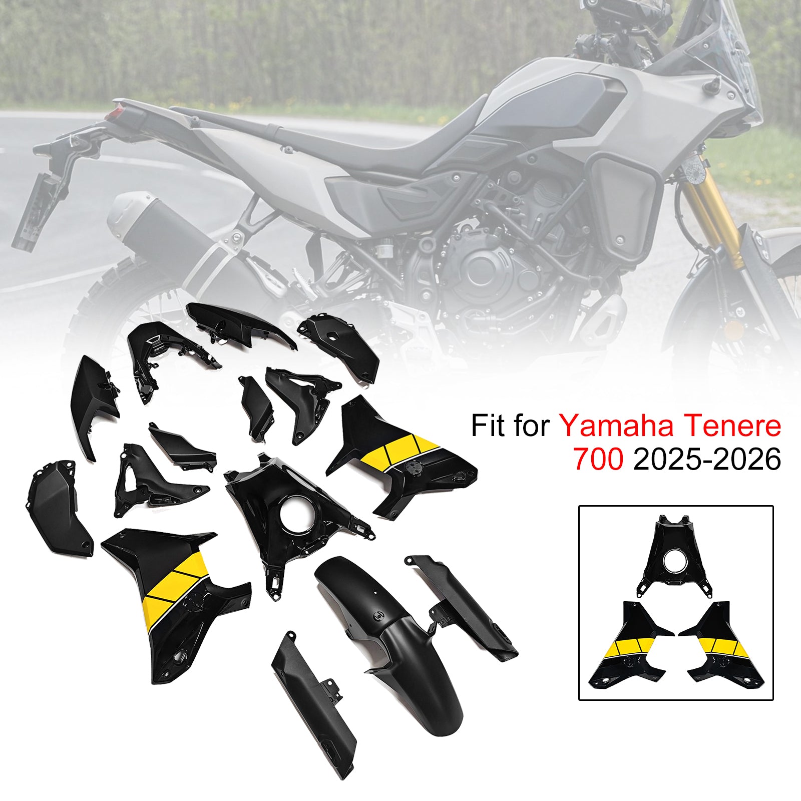 Amotopart 2025-2026 Yamaha Tenere 700 T700S Fairing Kit Collection