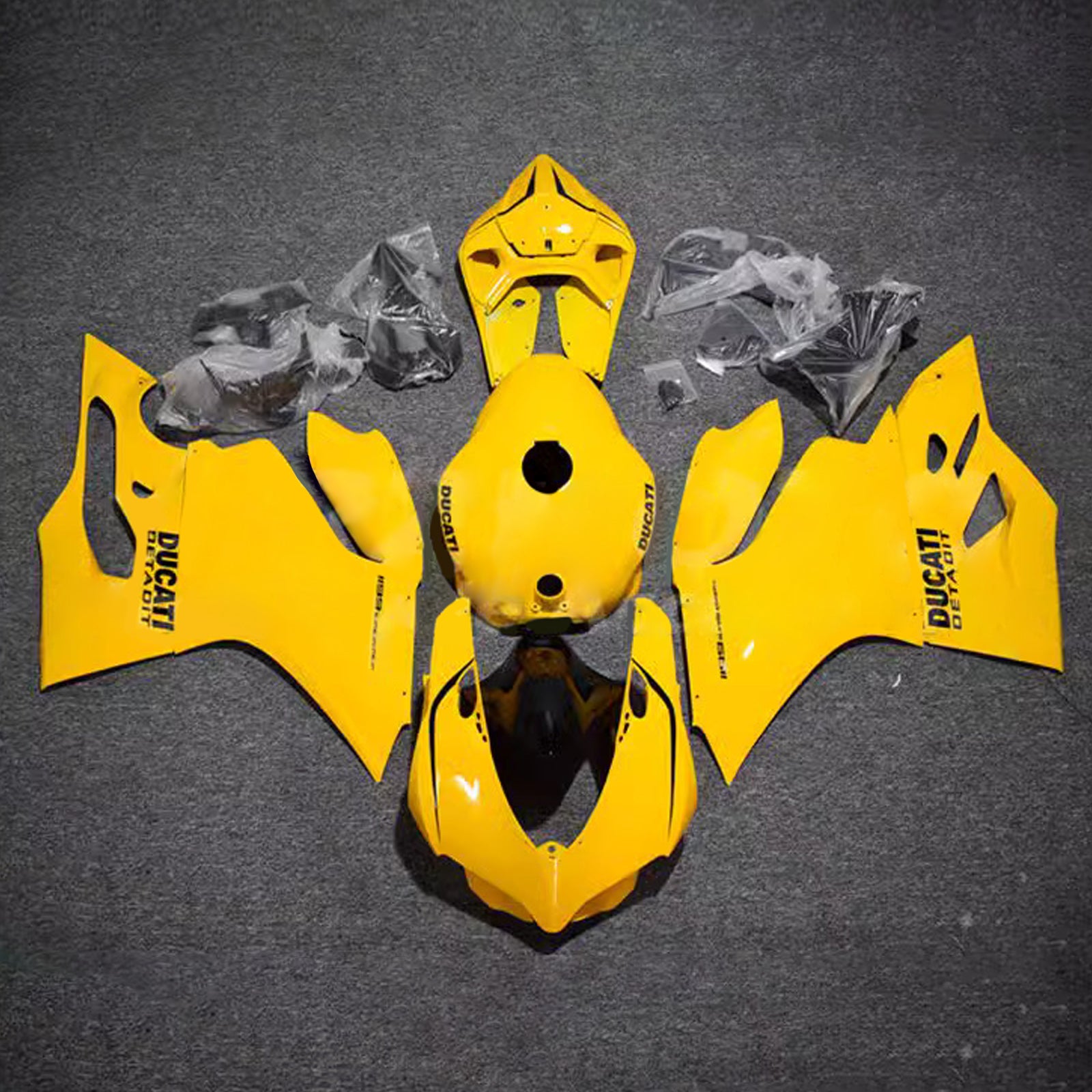 Amotopart 2012-2015 Ducati 1199/899 Glossy Yellow Fairing Kit