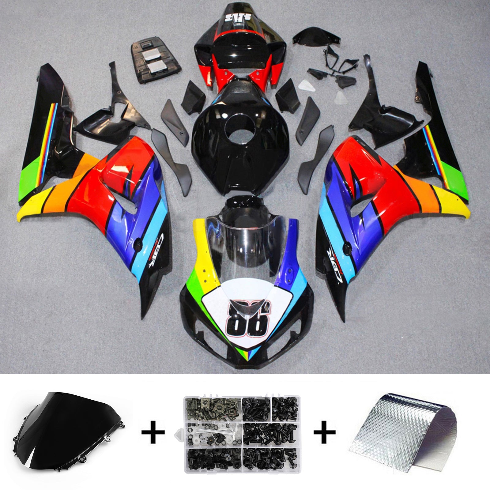 Kit carenatura multicolori Amotopart 2006-2007 Honda CBR1000RR