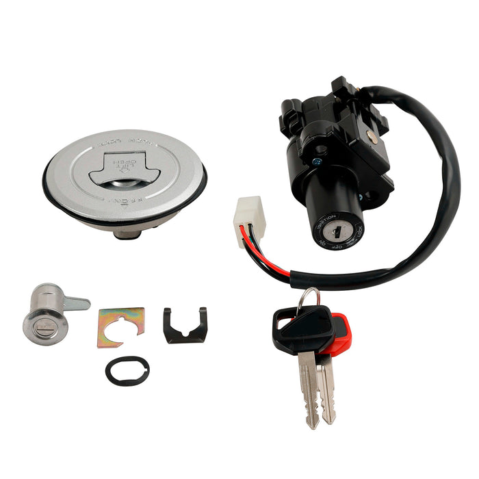 00-07 Honda CB250F Hornet S 600 Ignition Switch Fuel Tank Cap Seat Lock Set 35010-MBZ-D01 17620-MBZ-611