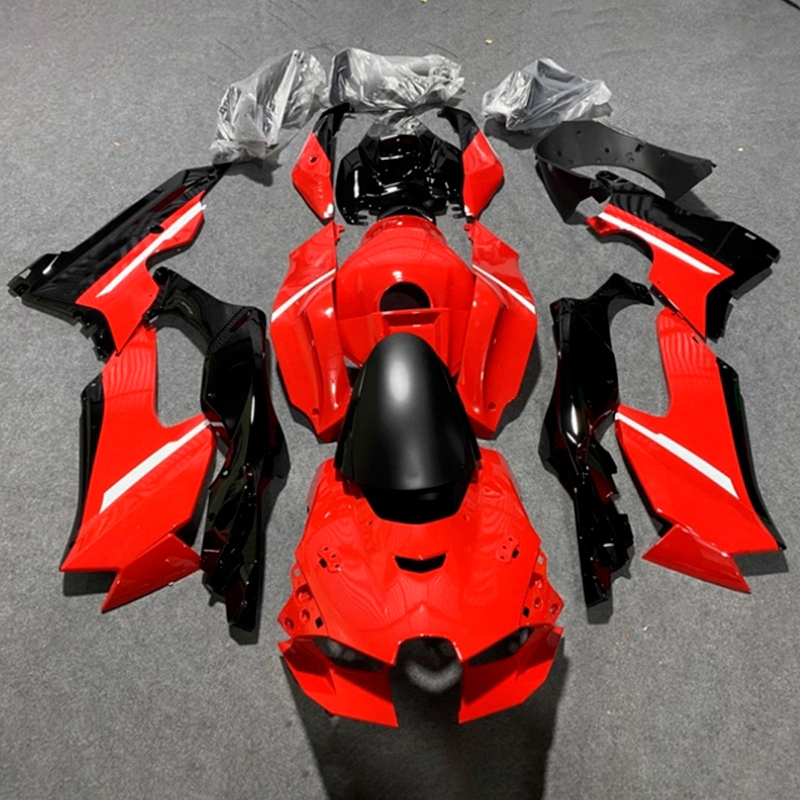 Amotopart 2021-2025 Kawasaki ZX-10R/ZX-10RR Red Black Fairing Kit