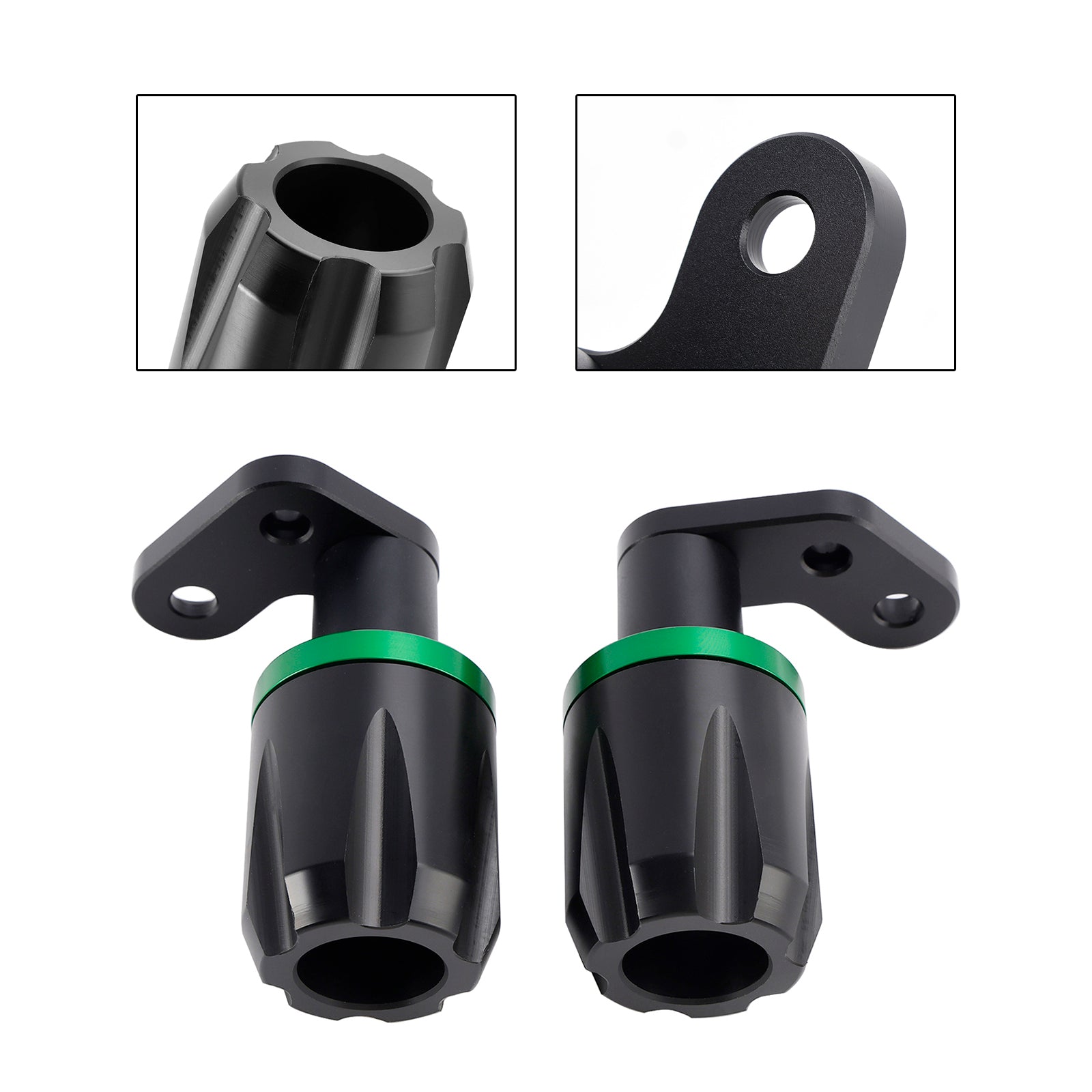 2024-2025 KAWASAKI ZX-6R ZX 6R CNC Anti-Crash Frame Sliders Protector Green