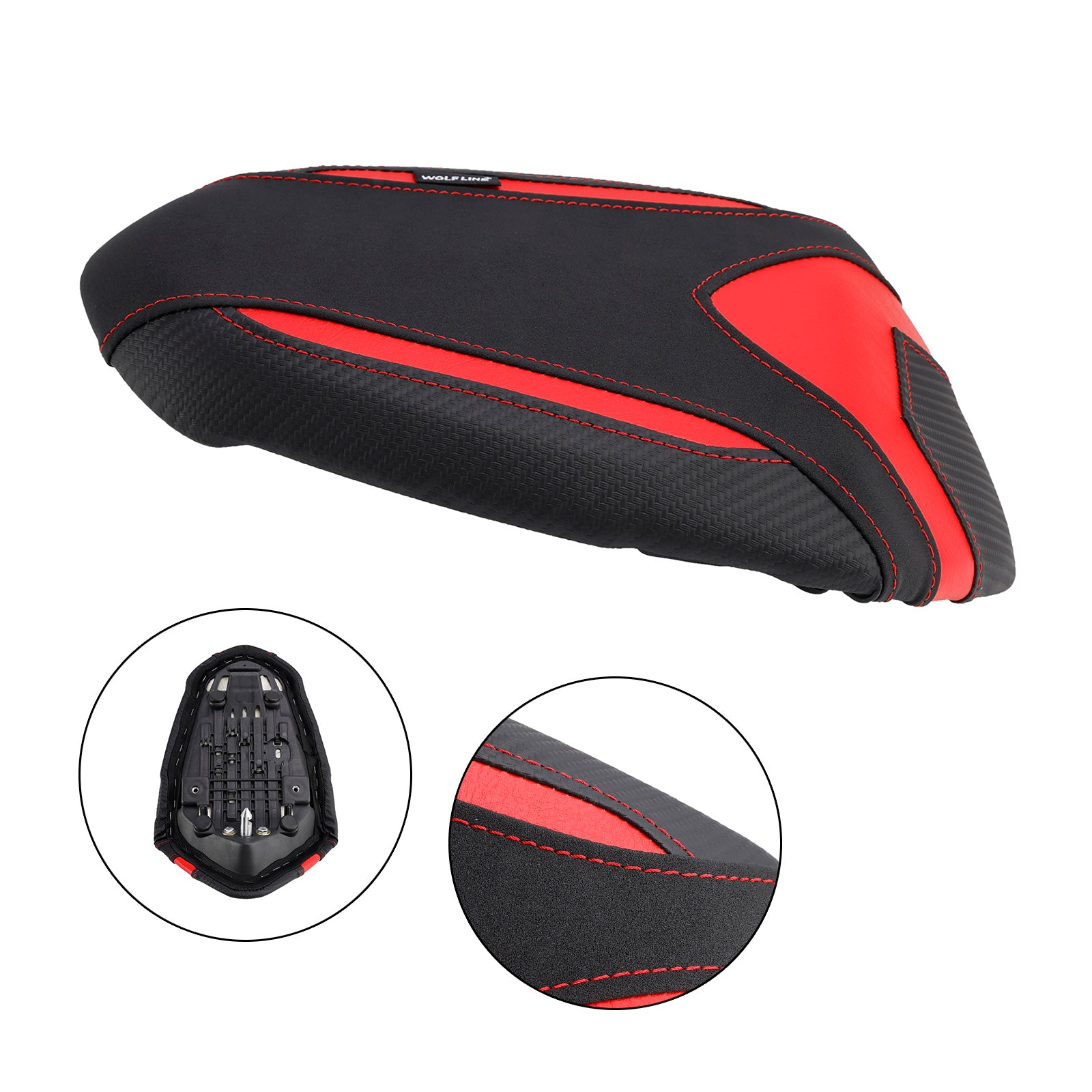 Triumph Street Triple 765 S R 19-24 Rear Passenger Seat Pillion Saddle Flat Black