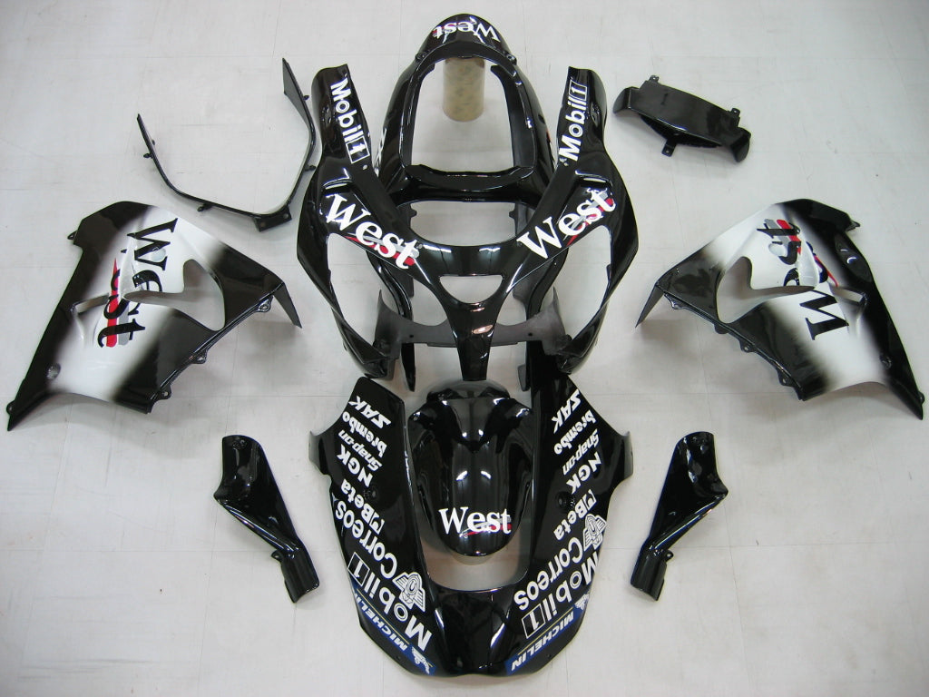Amotopart 2000-2001 Kawasaki ZX9R Black Fairing Kit