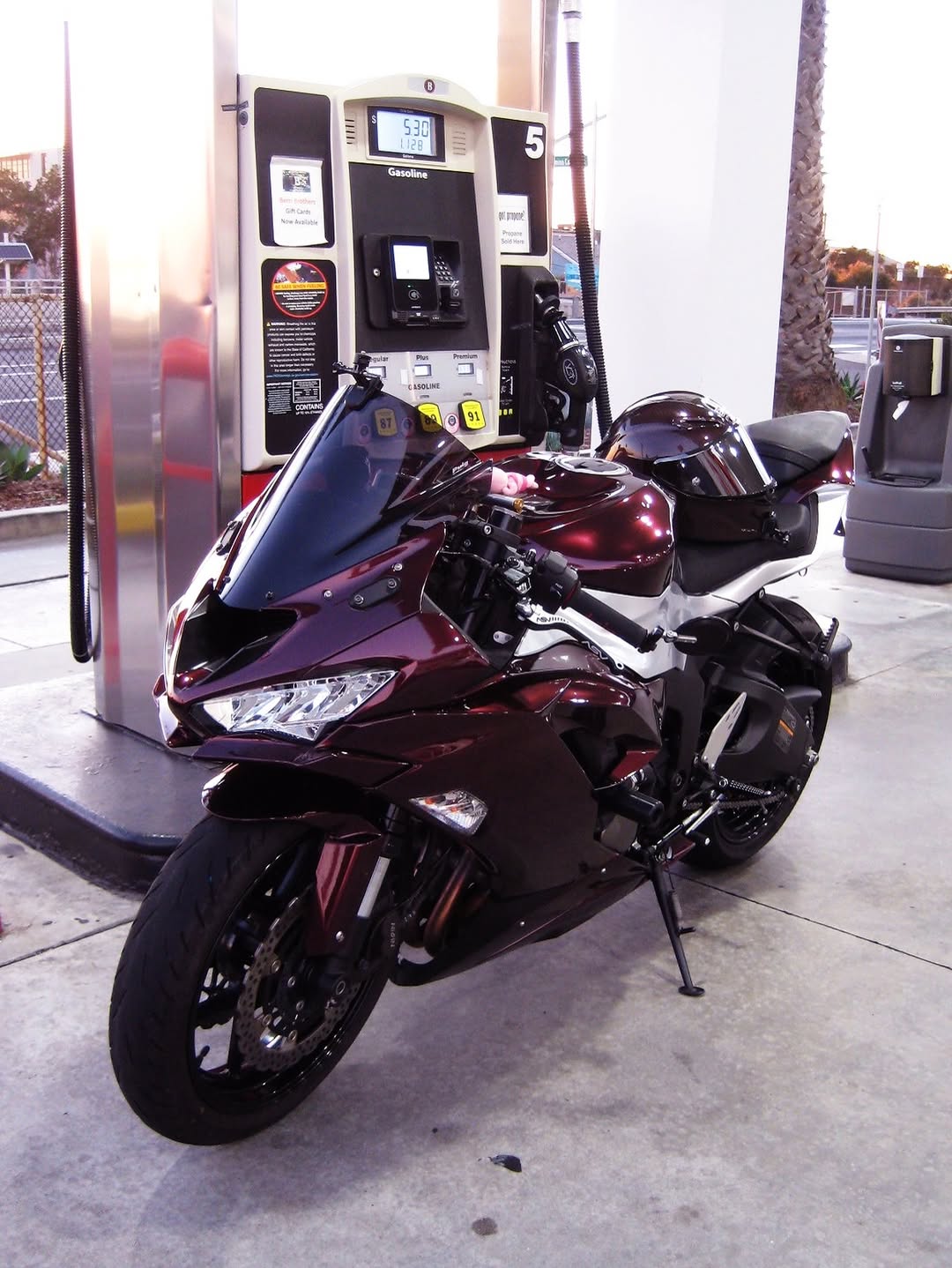 Amotopart Kawasaki 2019-2023 ZX6R Gloss Dark Red Fairing Kit