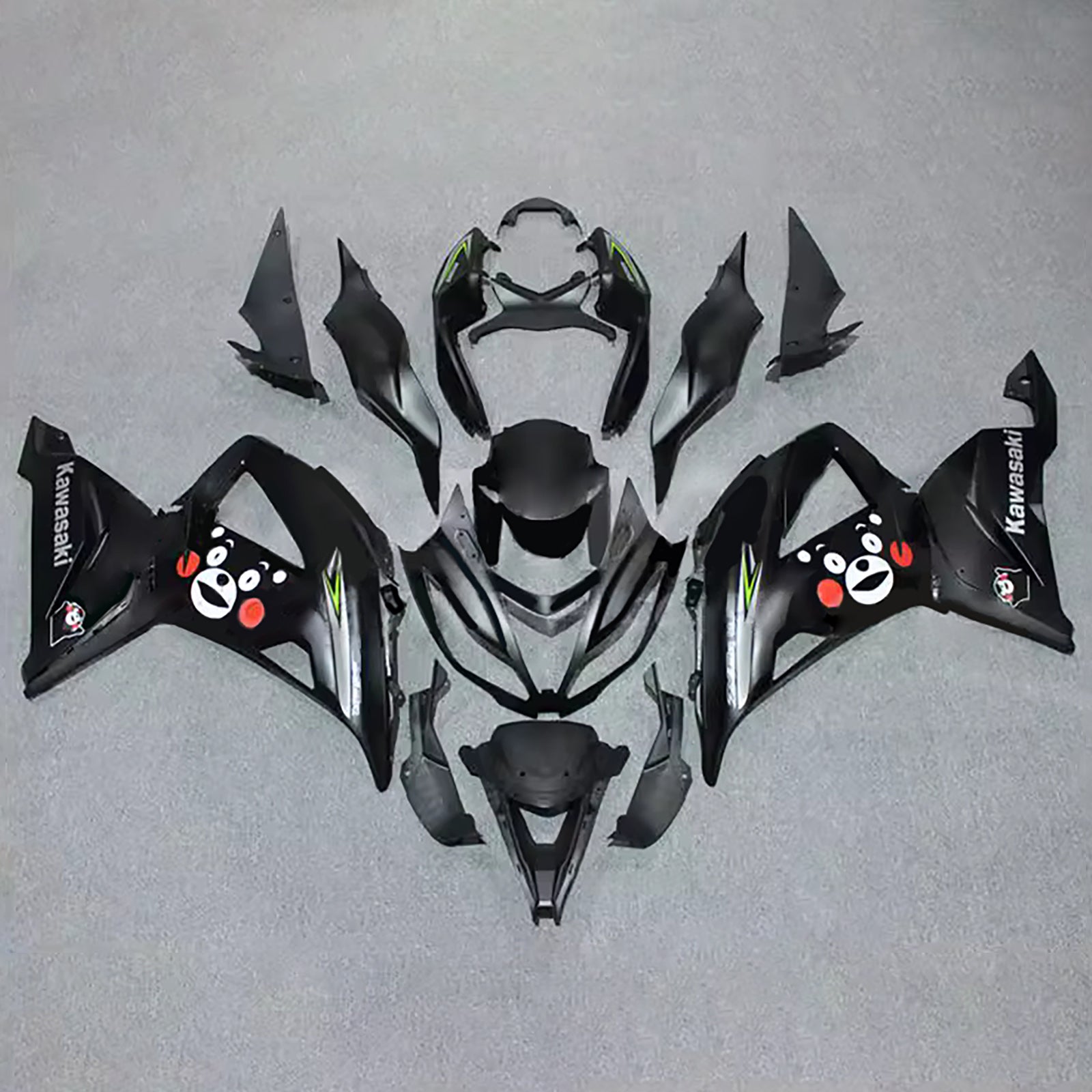 Amotopart 2013-2018 Kawasaki ZX6R 636 Black Fairing Kit