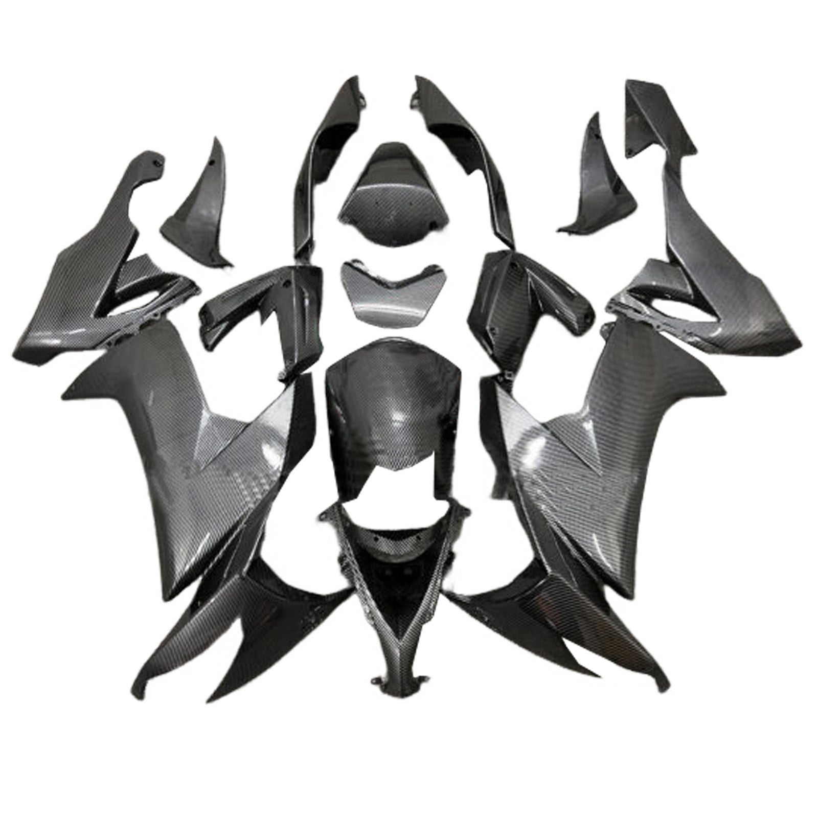 Amotopart 2008-2010 Kawasaki ZX10R Carbon Fiber Pattern Fairing Kit